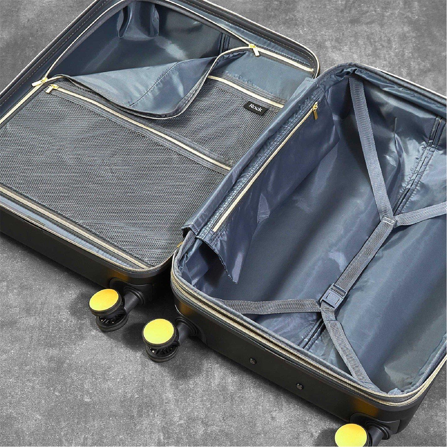 Charcoal With G - Rock - Rock Aria Suitcase Charcoal with Gold - 5