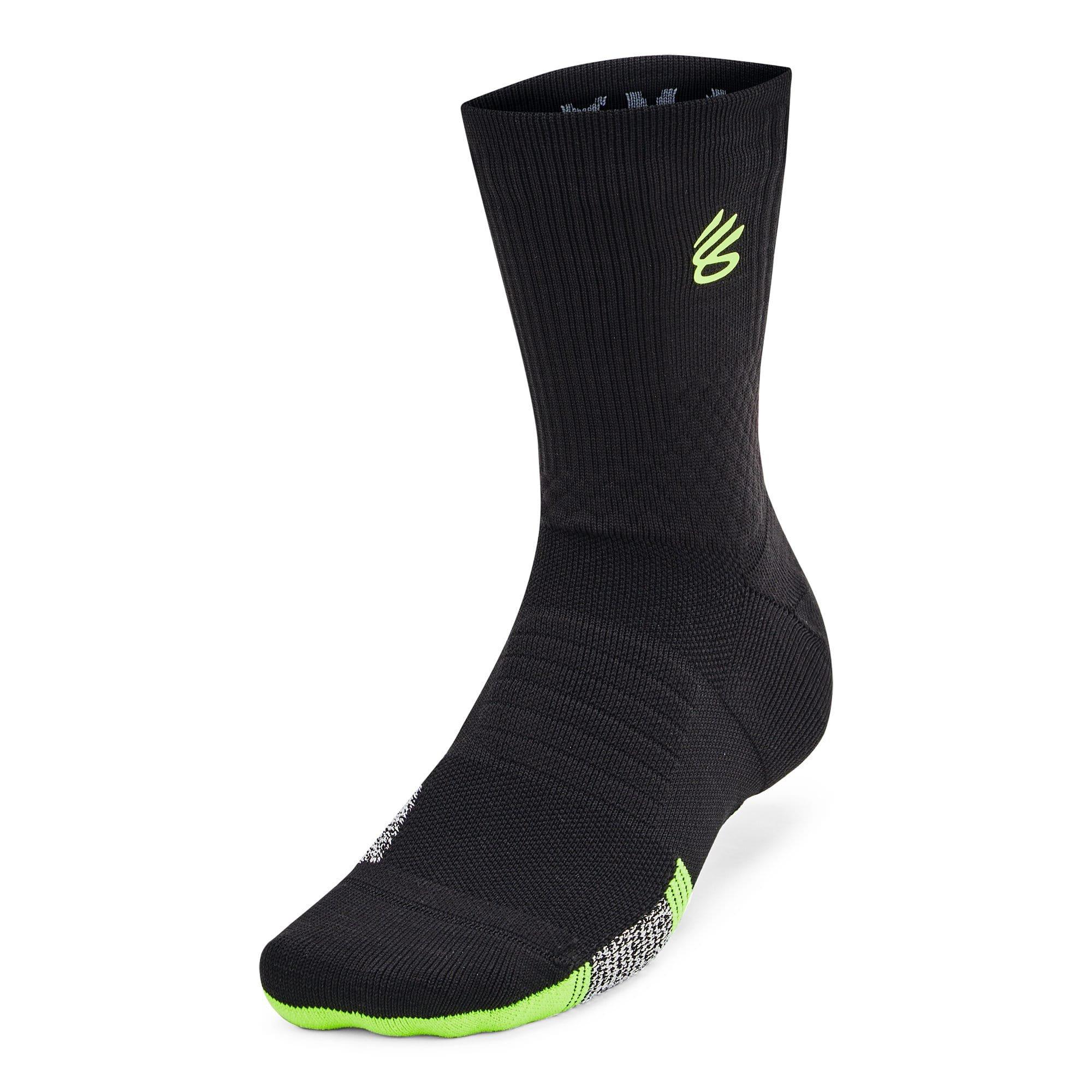 Black - Under Armour - Curry Armour Dry Playmaker Mid Crew Socks - 2