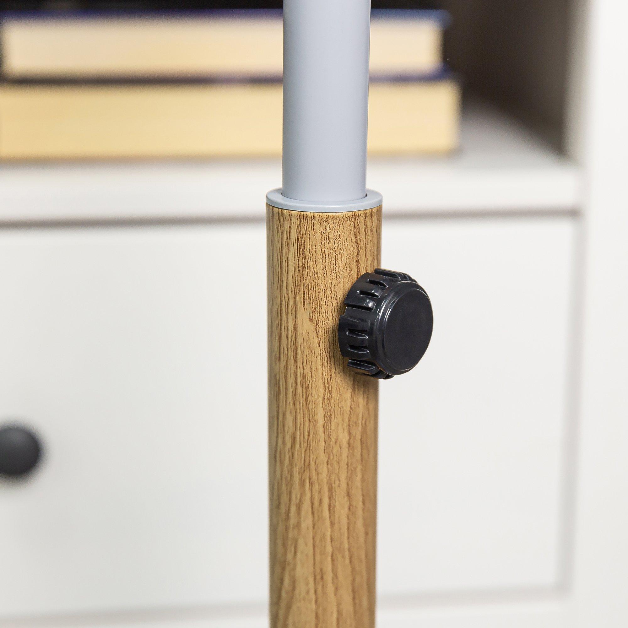 Grey With Wood - Russell Hobbs - RHMPF1601WDG 16” Scandi Pedestal Fan Grey & Wood - 6