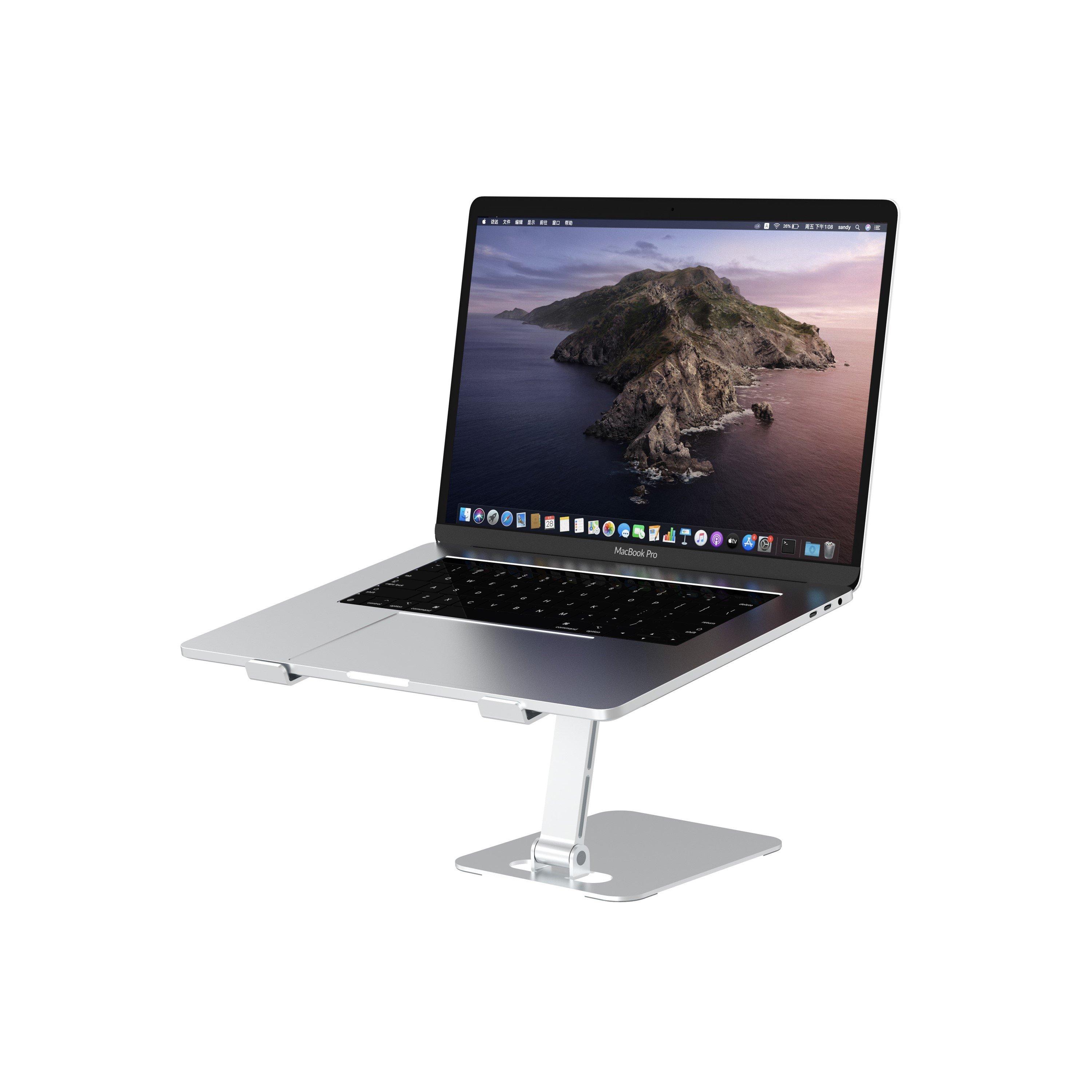 Silver - Groov-e - Adjustable Laptop/Tablet Stand for Desk - 2