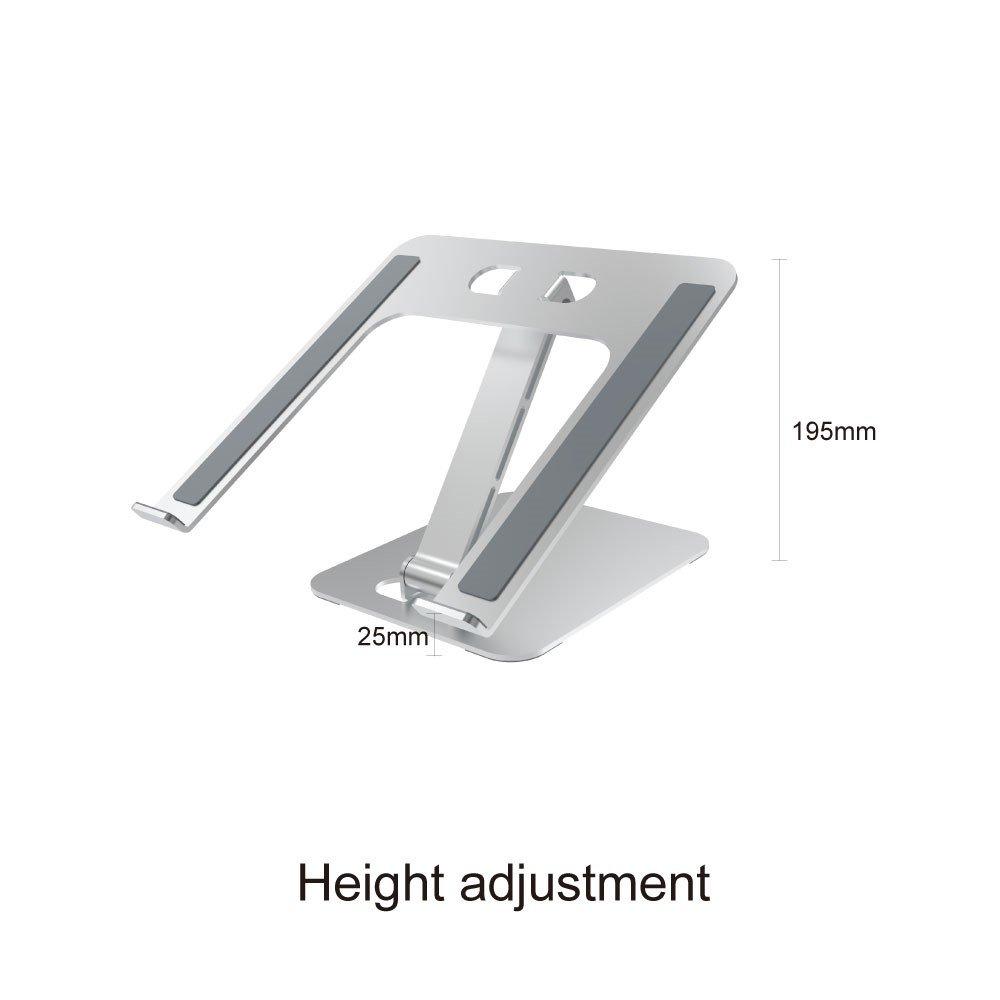 Silver - Groov-e - Adjustable Laptop/Tablet Stand for Desk - 4