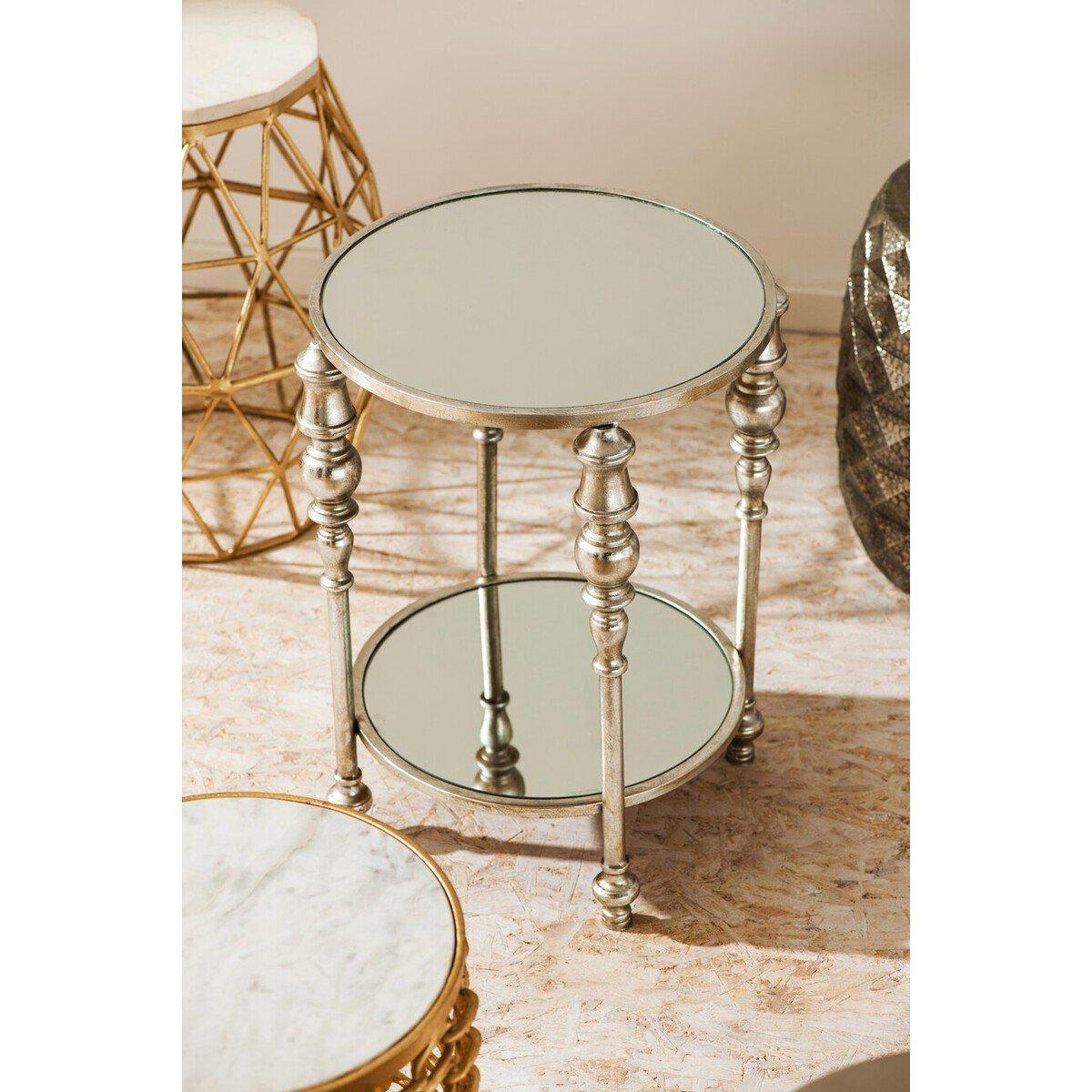 Silver - Interiors by Premier - Marcia Two Tier Side Table - 5