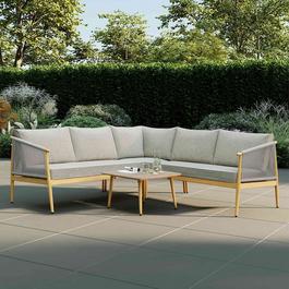 Charles Bentley Almada Rope Weave 4 Seater Corner Lounge Set