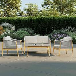 Charles Bentley Almada Rope Weave 4 Seater Lounge Set