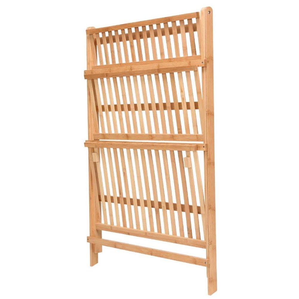 Brown - LIFE IDEAS - 3-Tier Foldable Wooden Ladder Shelf Brown - 4