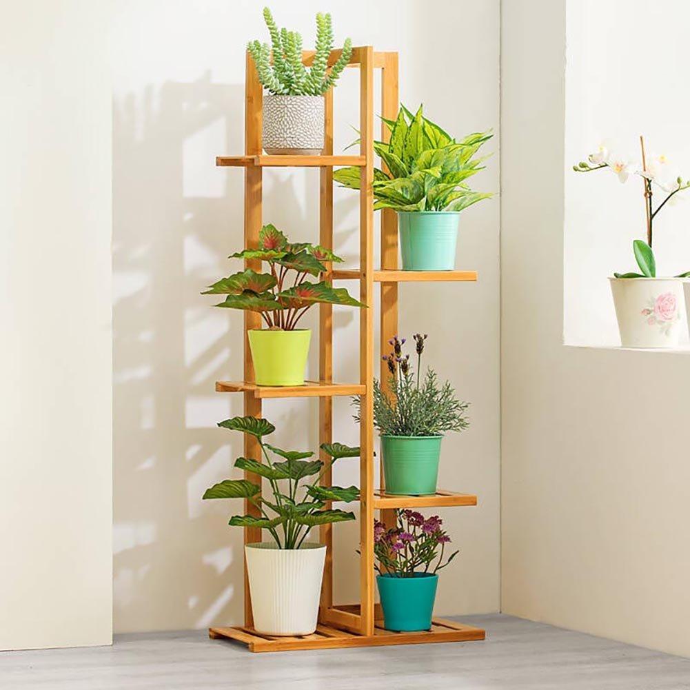 Brown - LIFE IDEAS - Rustic Wooden Multi-Tiered Potted Plant Stand - 3