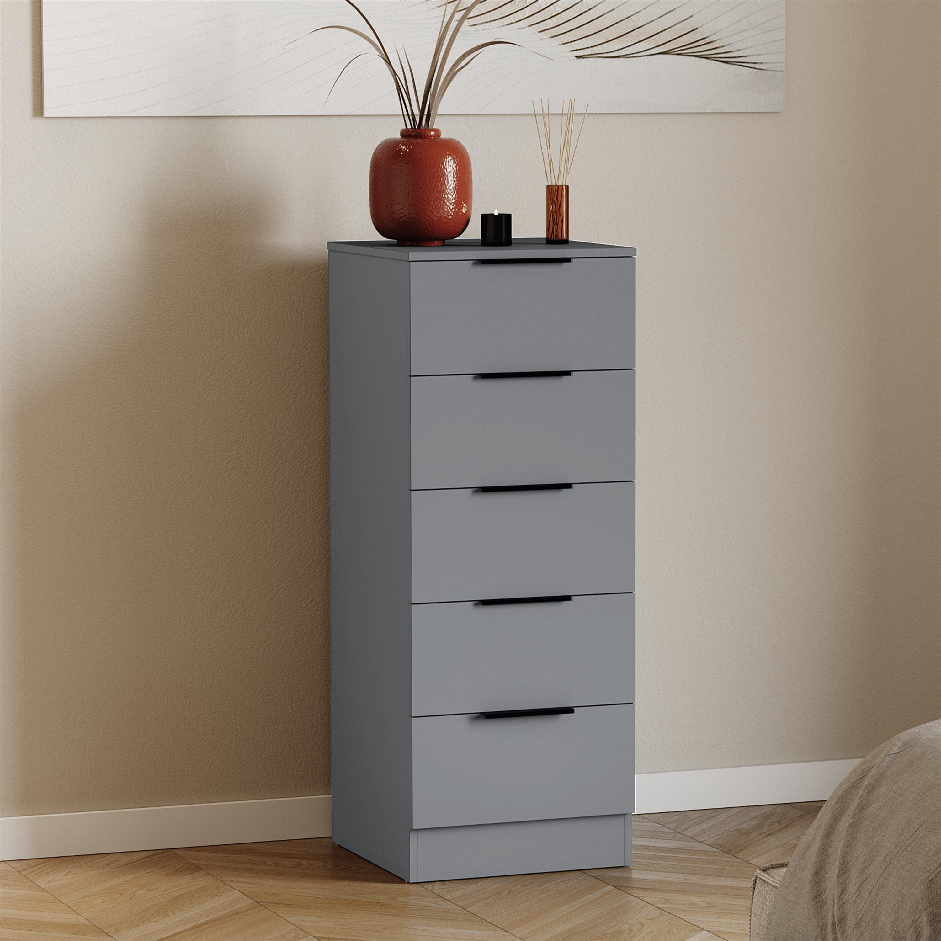 Trega 5 Drawer Narrow Chest of Drawers