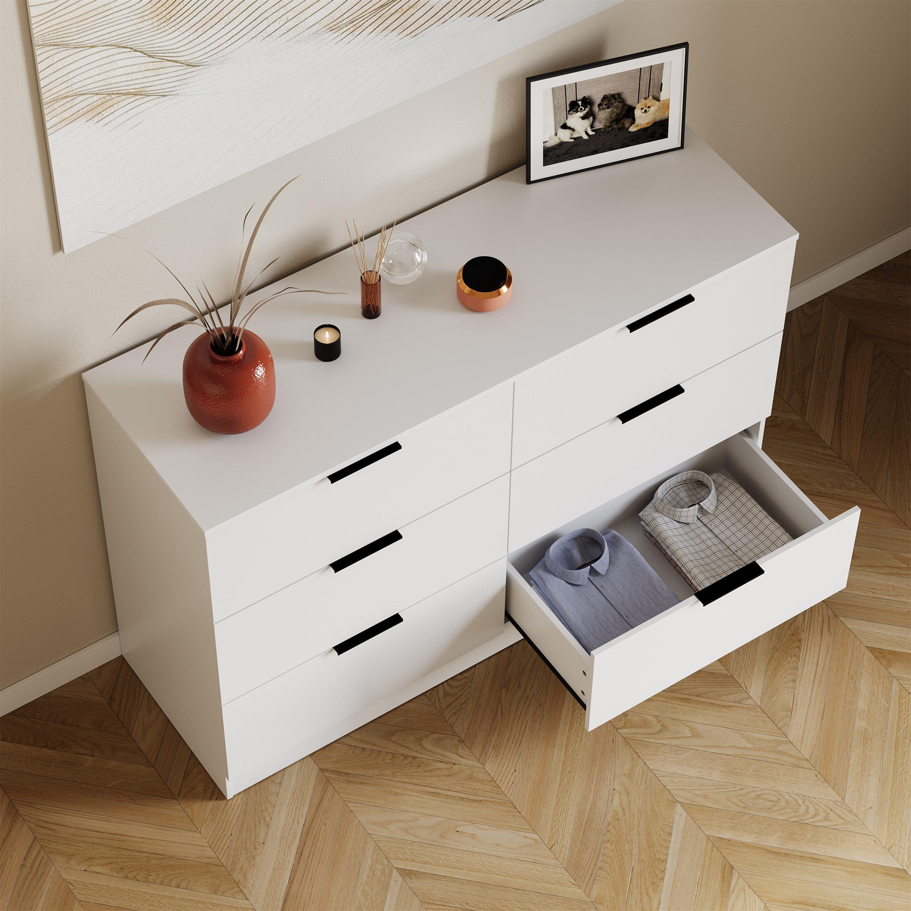 White - Lassic - Trega 6 Drawer Chest of Drawers - 5