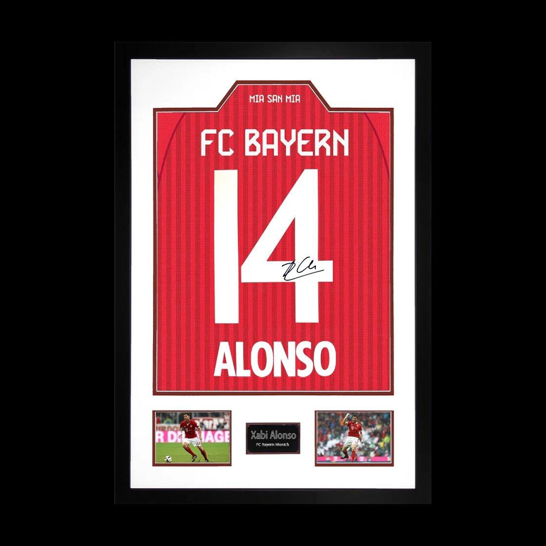Red - The Fan Cave - Xabi Alonso Signed Bayern Munich Shirt Premium Fra - 1