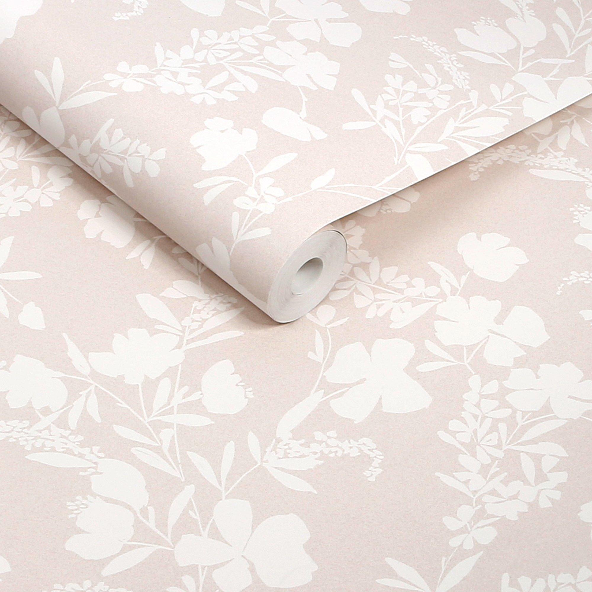 Cream - Next - Silhouette Floral Neutral Wallpaper - 3