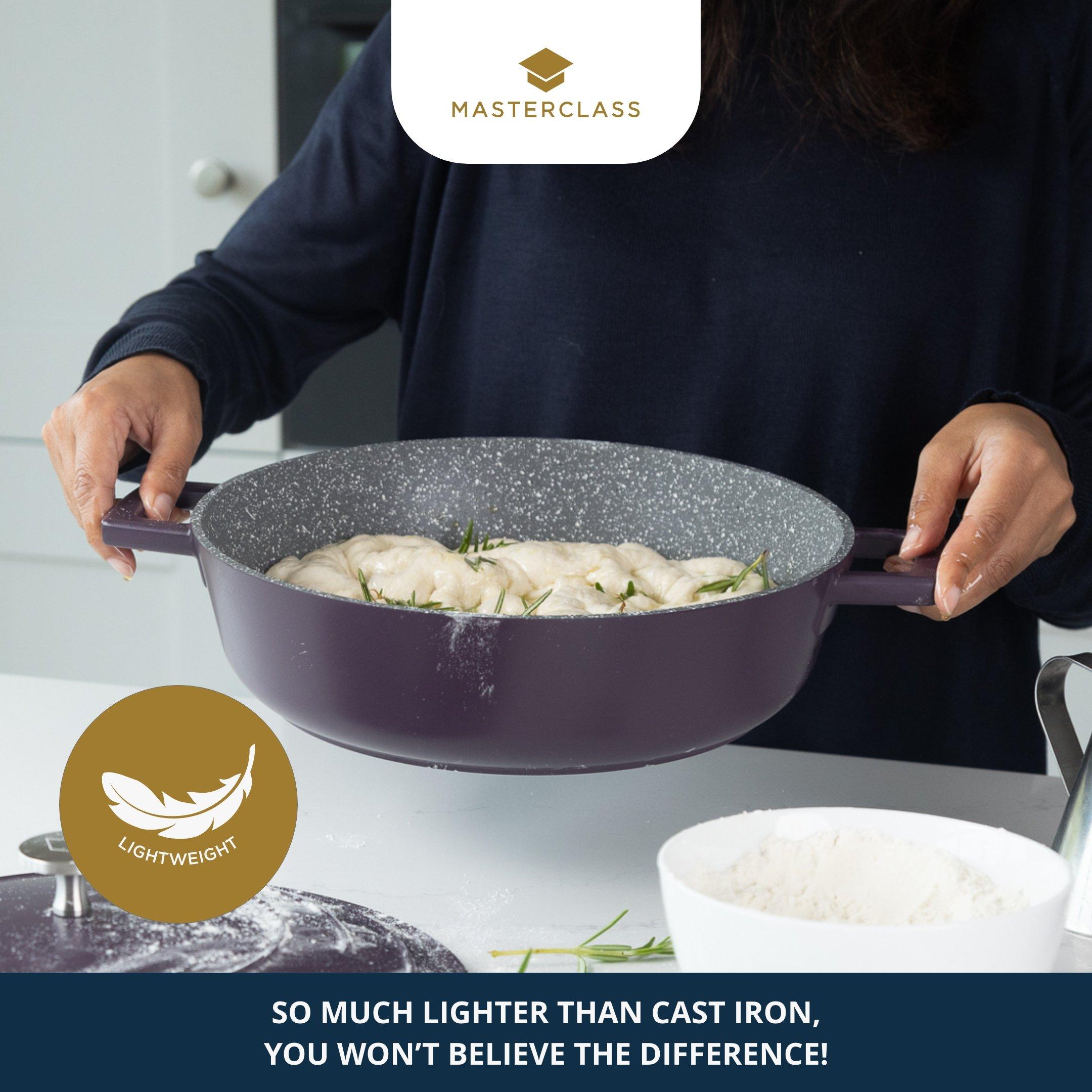 Purple - MasterClass - MasterClass Cast Aluminium Casserole Shallow 4L - 5