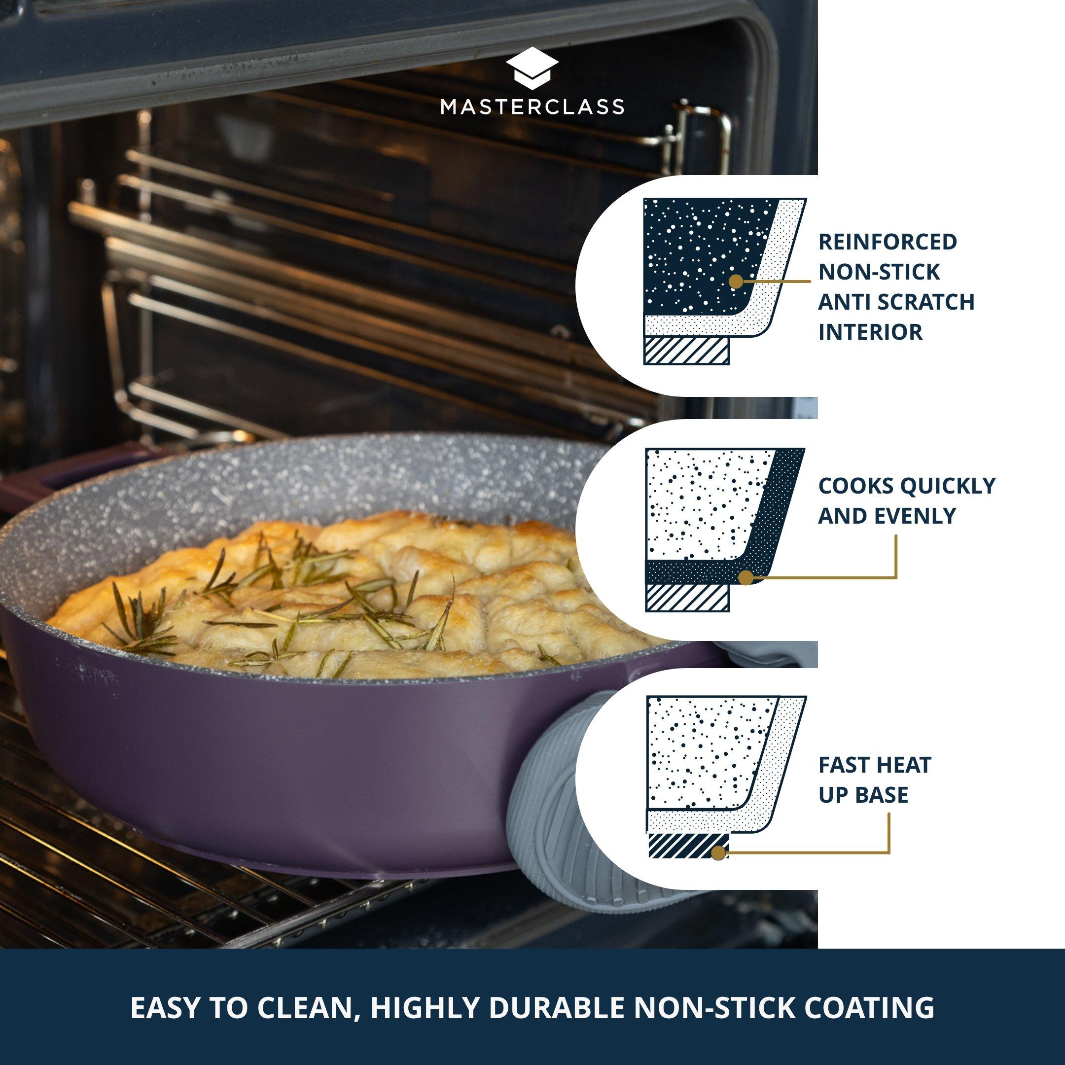Purple - MasterClass - MasterClass Cast Aluminium Casserole Shallow 4L - 6