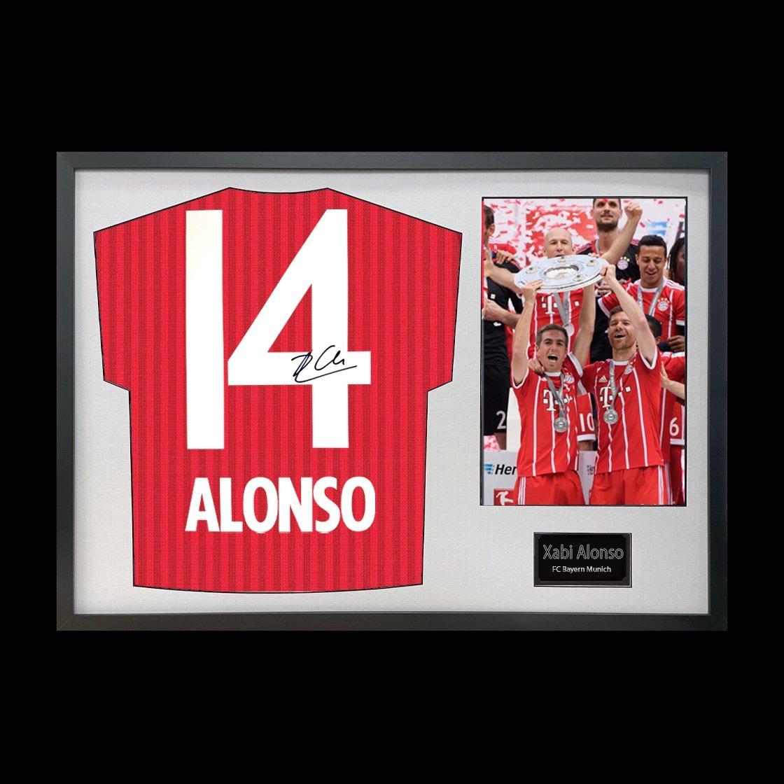 The Fan Cave Xabi Alonso Signed Bayern Munich Shirt Classic Fra - Red - 750x750mm