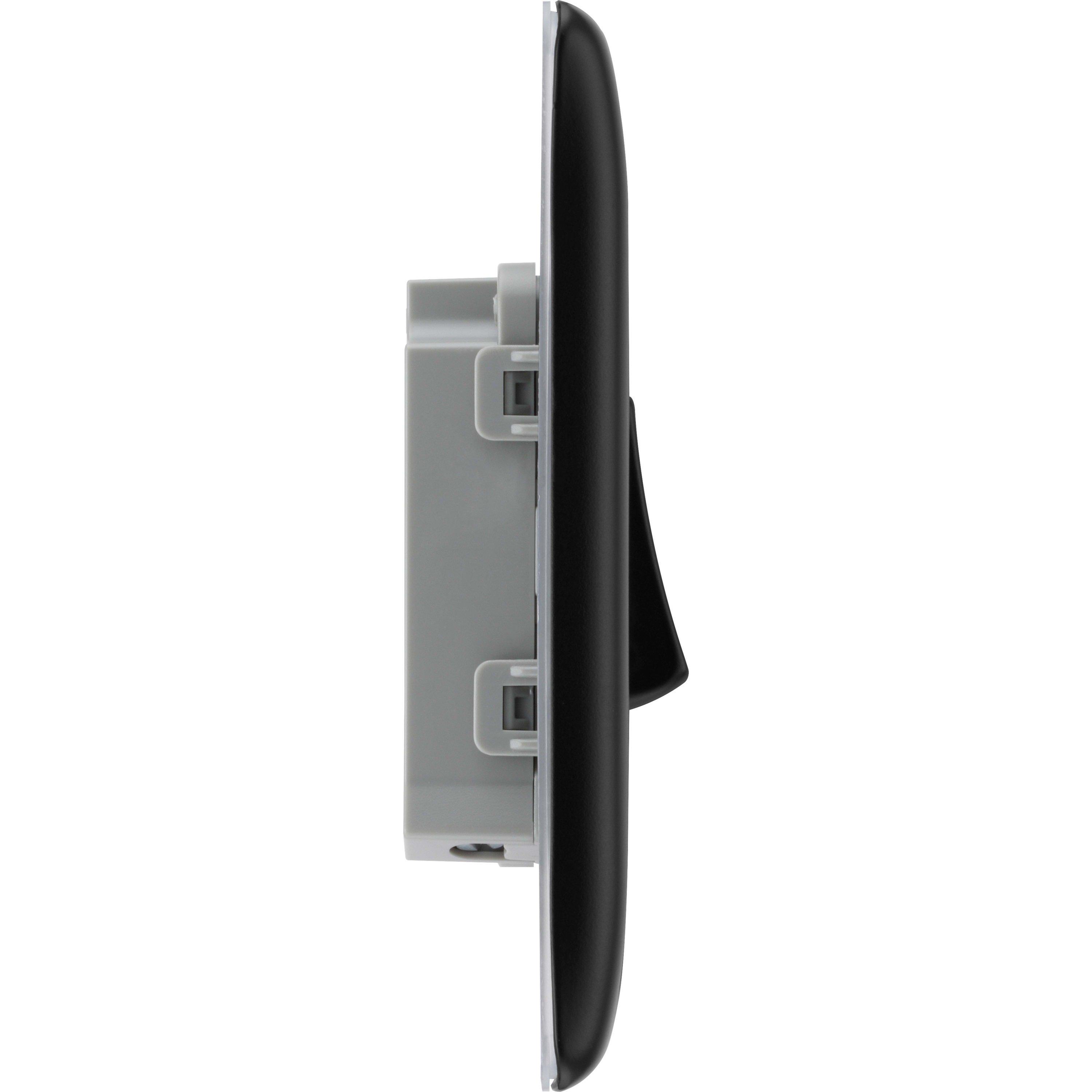 Matt Black - BG - BG Nexus Metal Single Light Switch Matt Black - 2