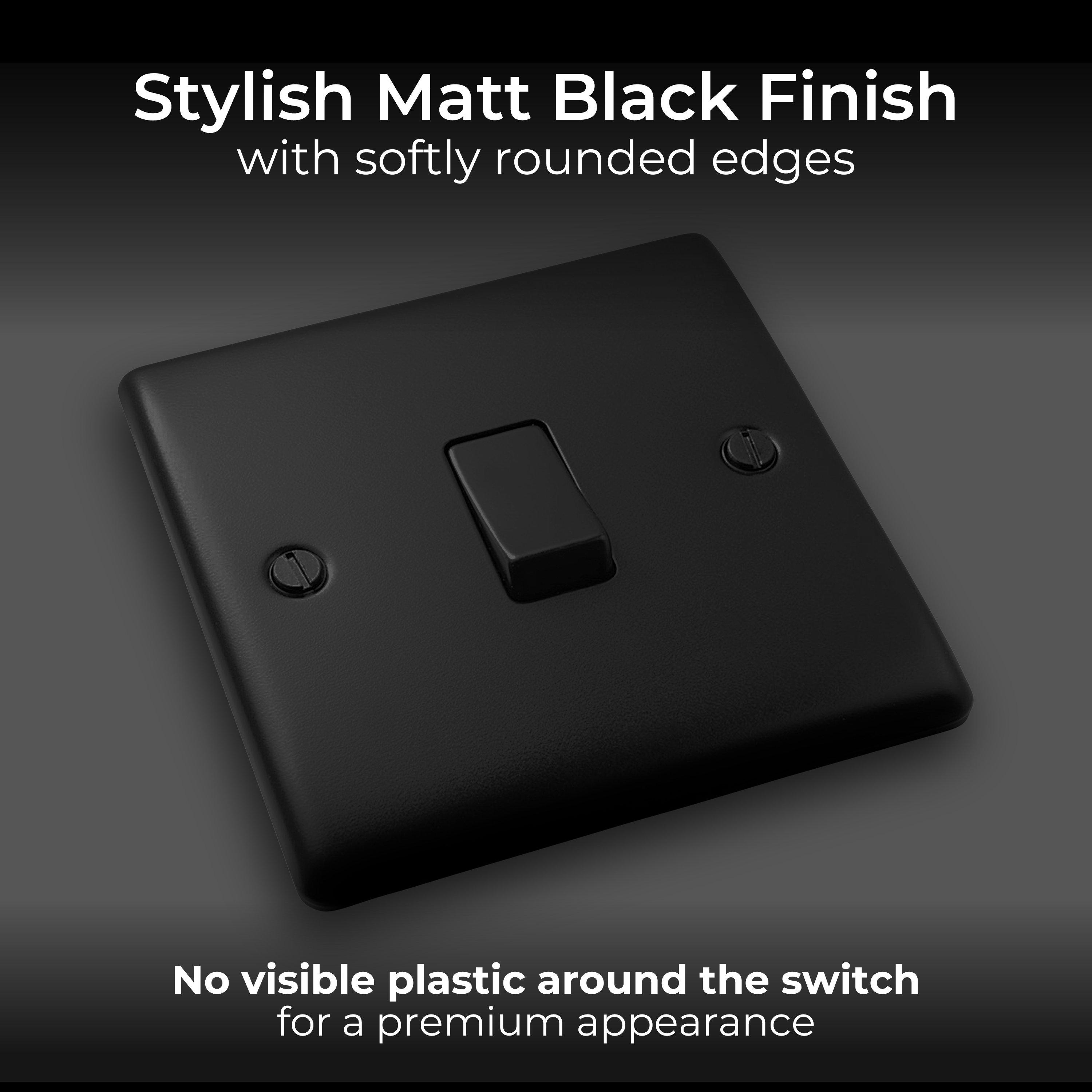 Matt Black - BG - BG Nexus Metal Single Light Switch Matt Black - 4