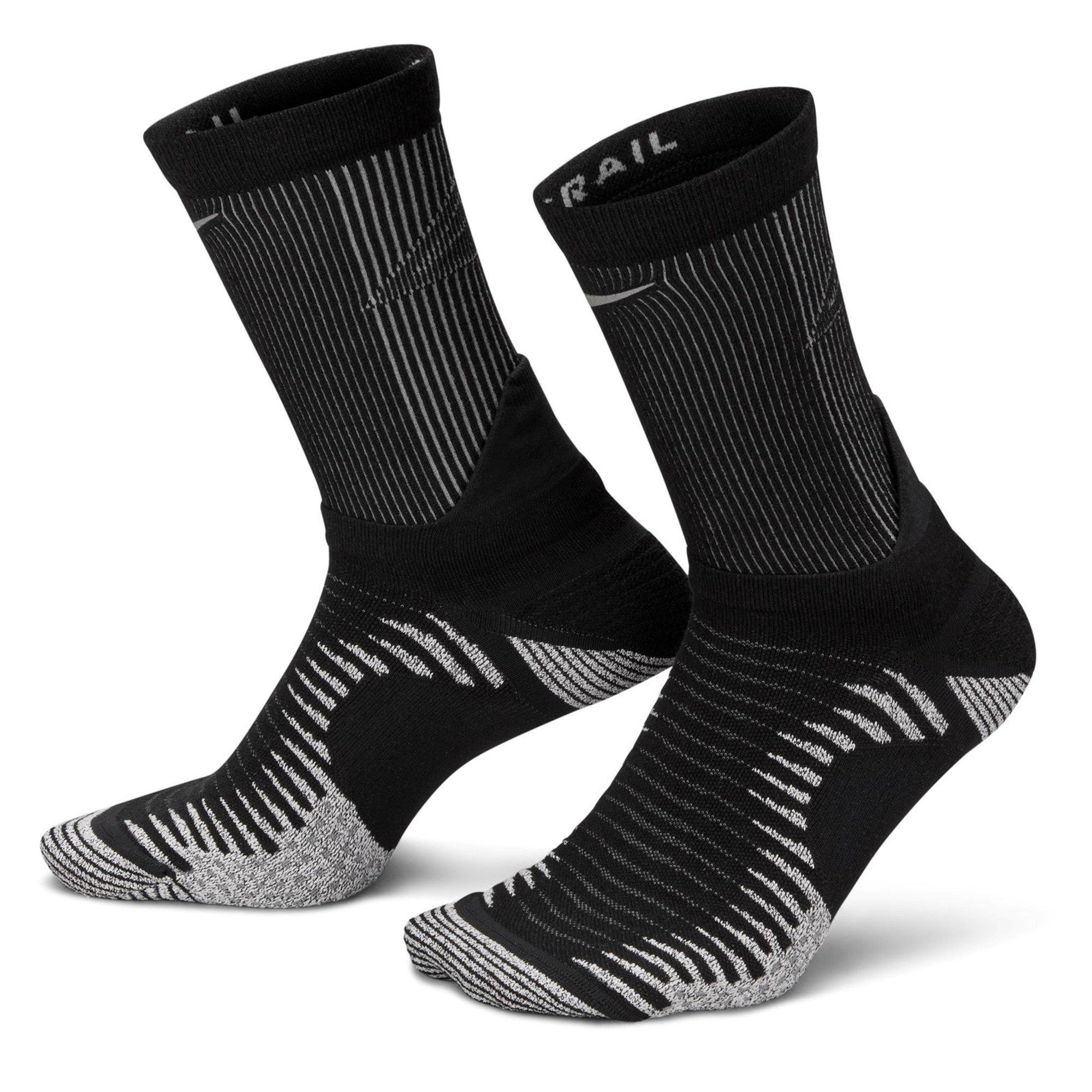 Sort/Sølv - Nike - Dri-FIT Trail Running Crew Socks - 1