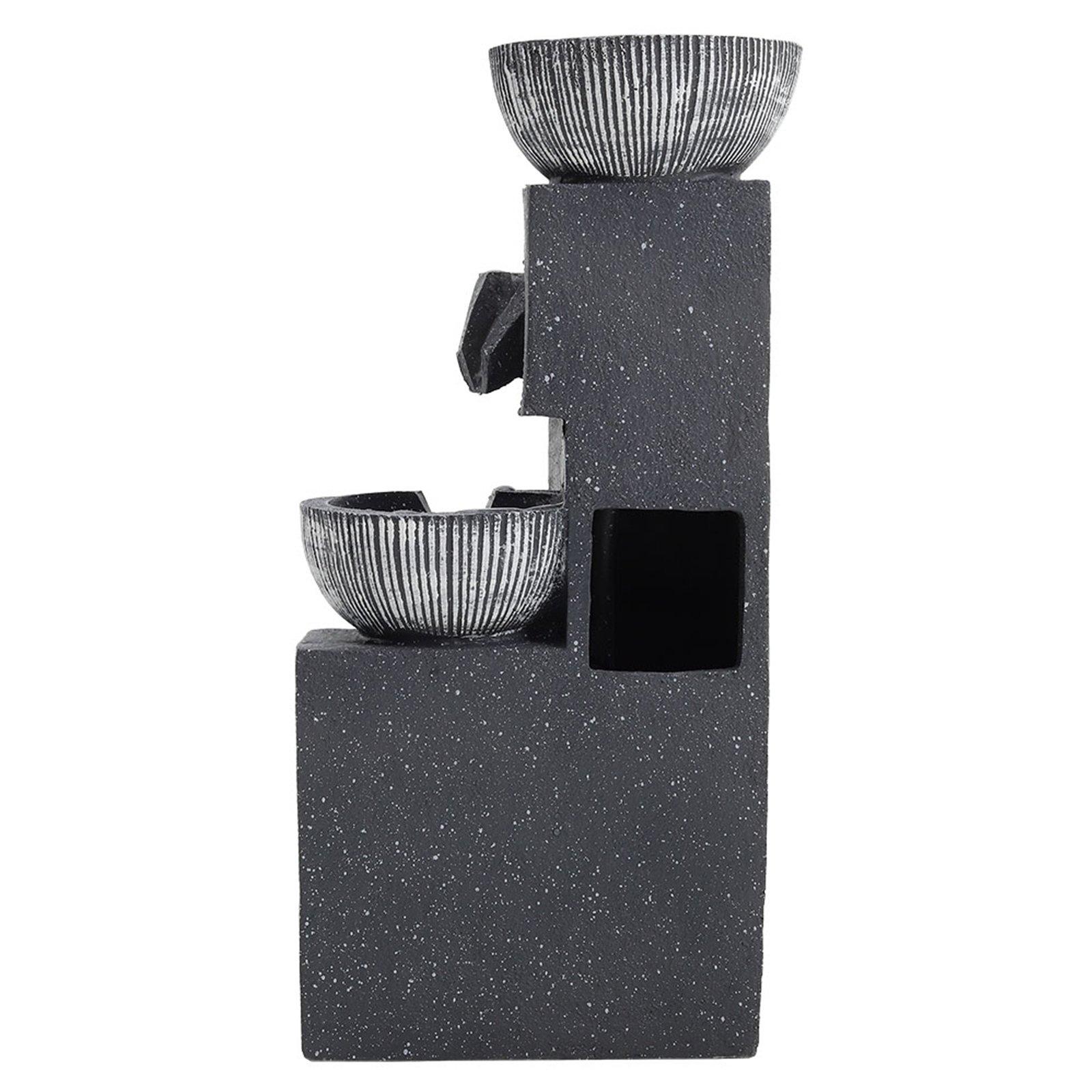 Black - Breeins - Outdoor Solar Power Garden Fountain Rockery Decor - 4