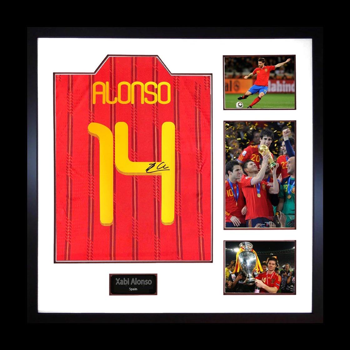 Red - The Fan Cave - Xabi Alonso Signed Spain Shirt Elite Frame - 1