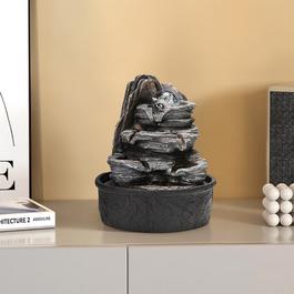 Breeins Rock Cascading Fountain with LED Crystal Ball