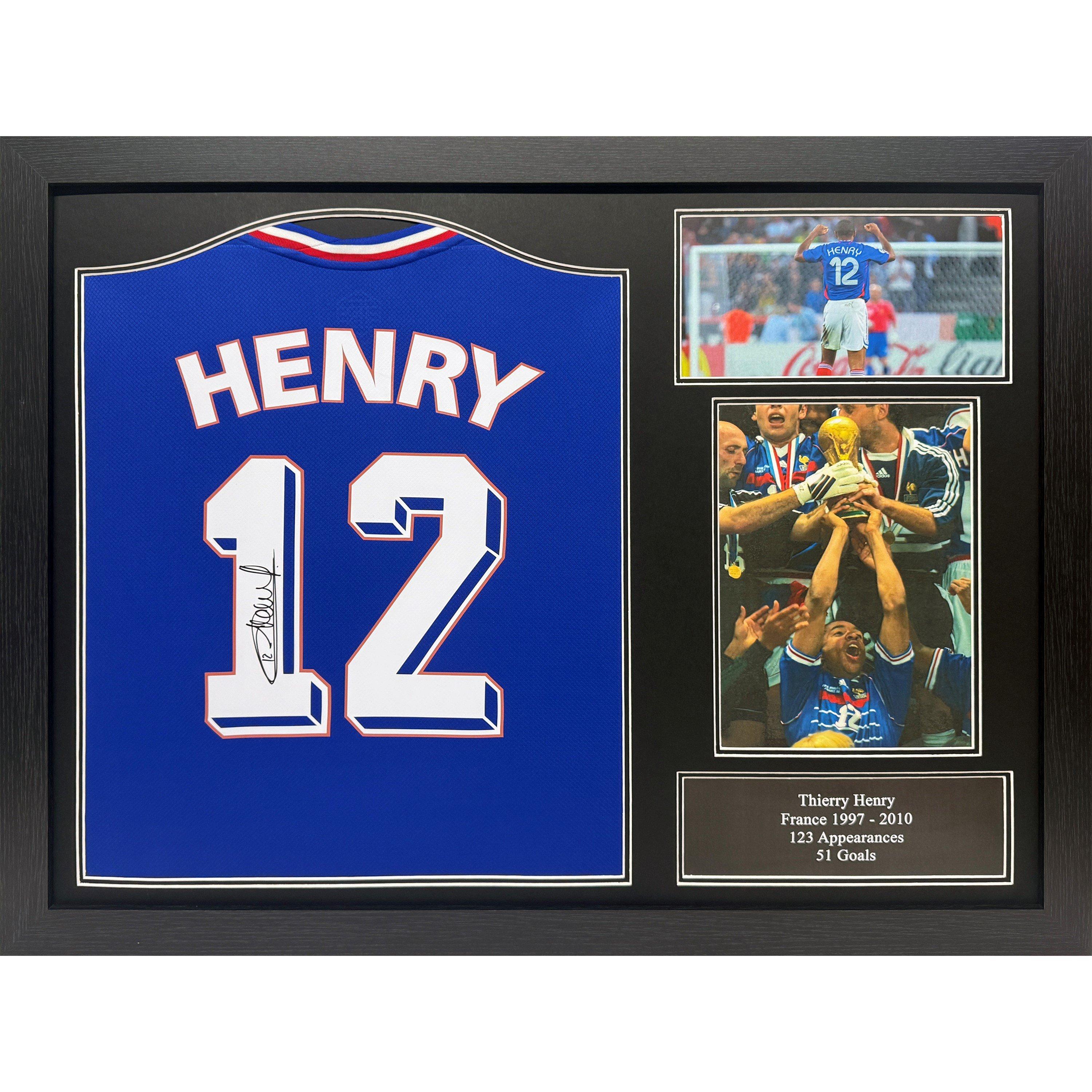 Blue - AllStarSignings Ltd - Thierry Henry Signed France 10 Shirt - 1