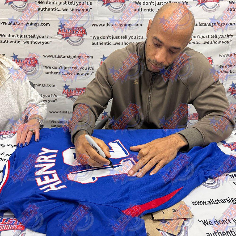 Blue - AllStarSignings Ltd - Thierry Henry Signed France 10 Shirt - 2
