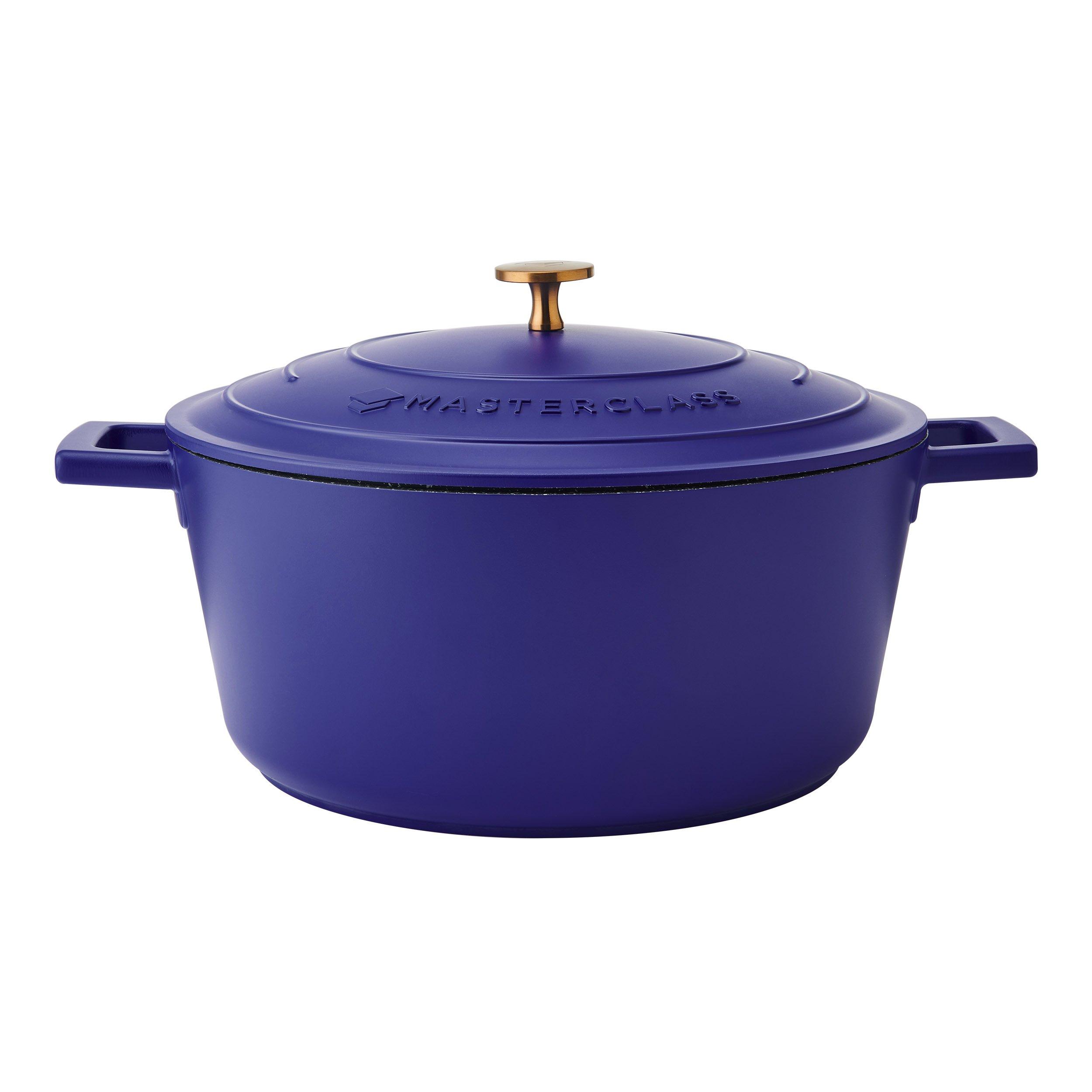 Blue - MasterClass - Electric Blue Cast Aluminium Casserole - 1