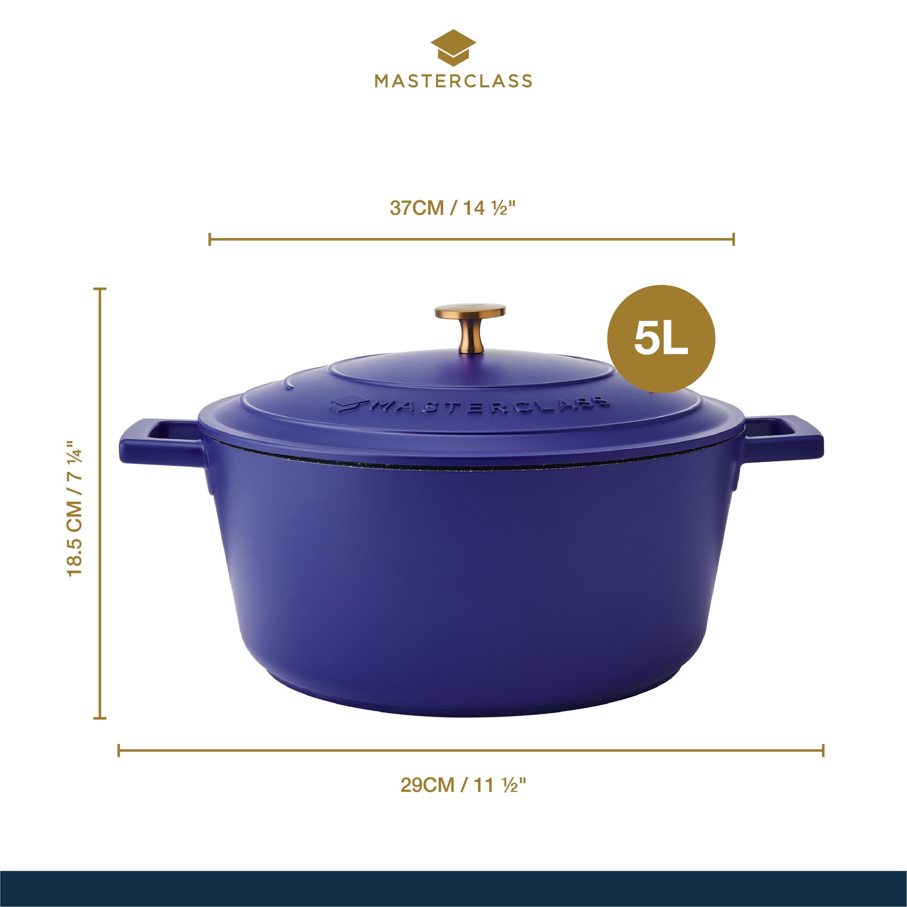 Blue - MasterClass - MasterClass Electric Blue Cast Aluminium Casserole - 2