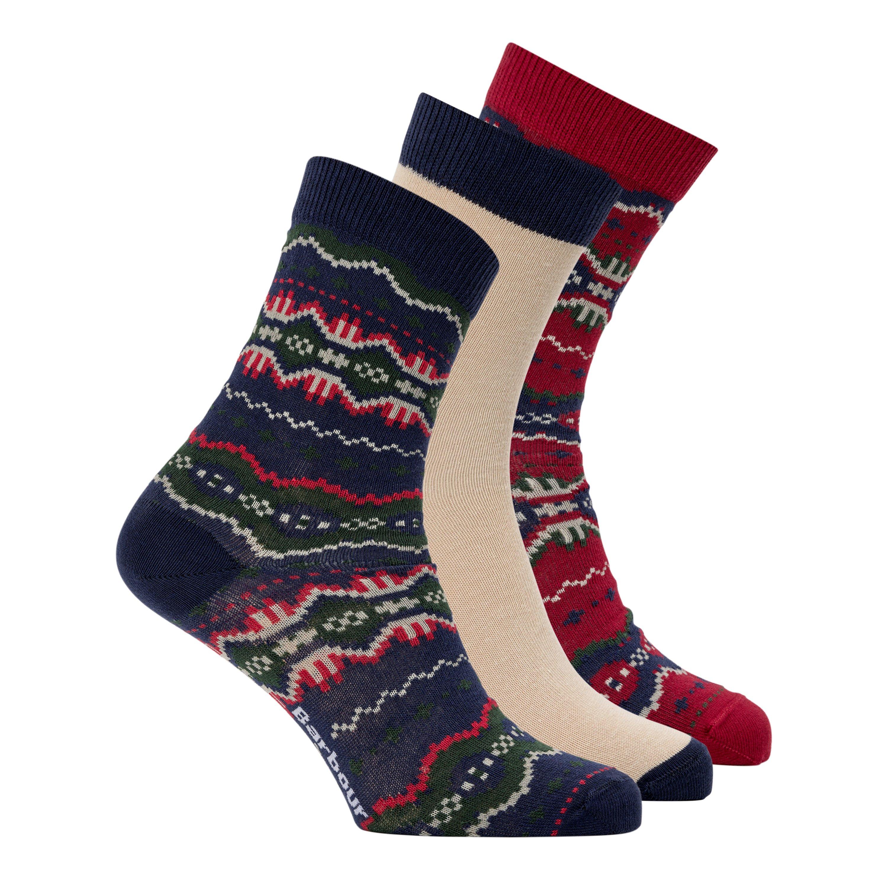 Festive Fairisl - Barbour - Women's Helen Fair Isle Crew Socks - 1