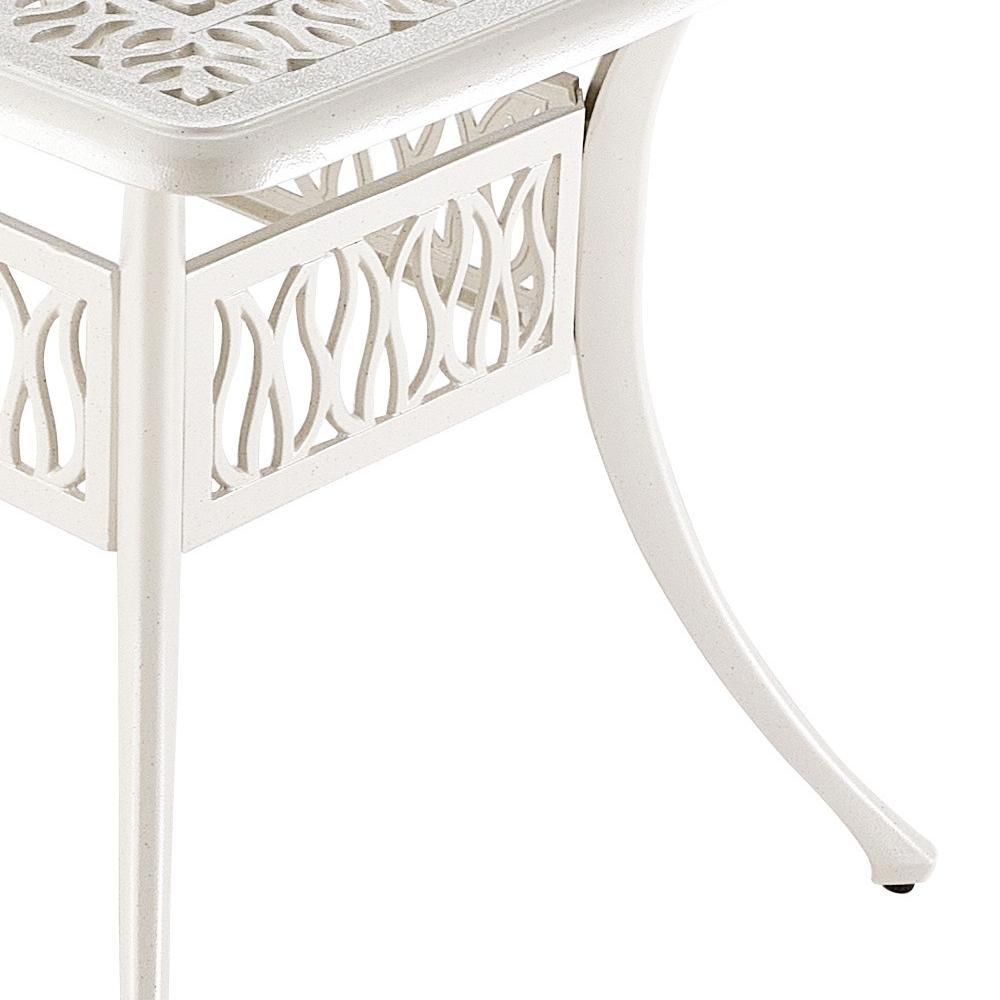 White - Breeins - Vintage Rectangular Aluminum Garden Table White - 7
