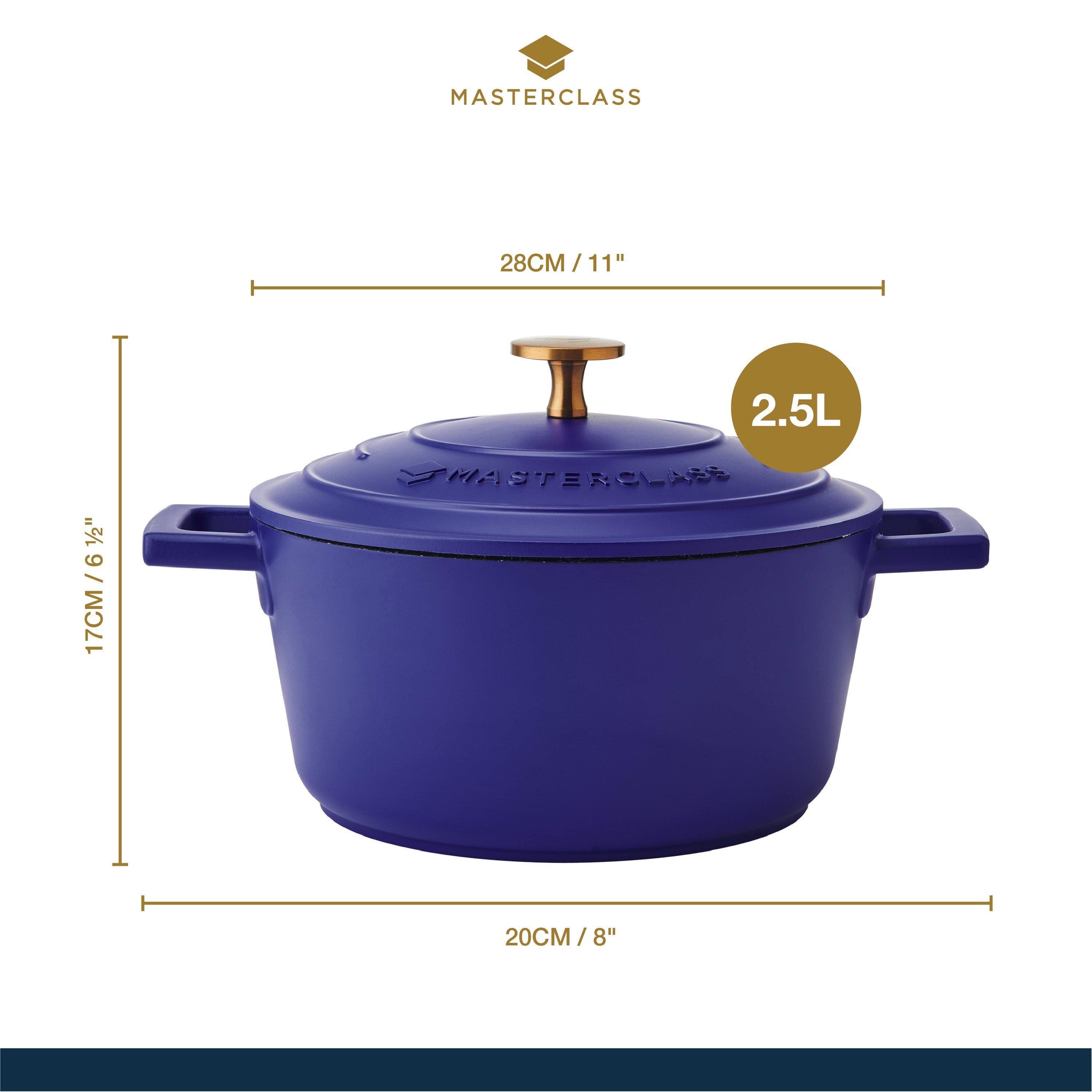 Blue - MasterClass - MasterClass Blue Cast Aluminium Casserole - 2