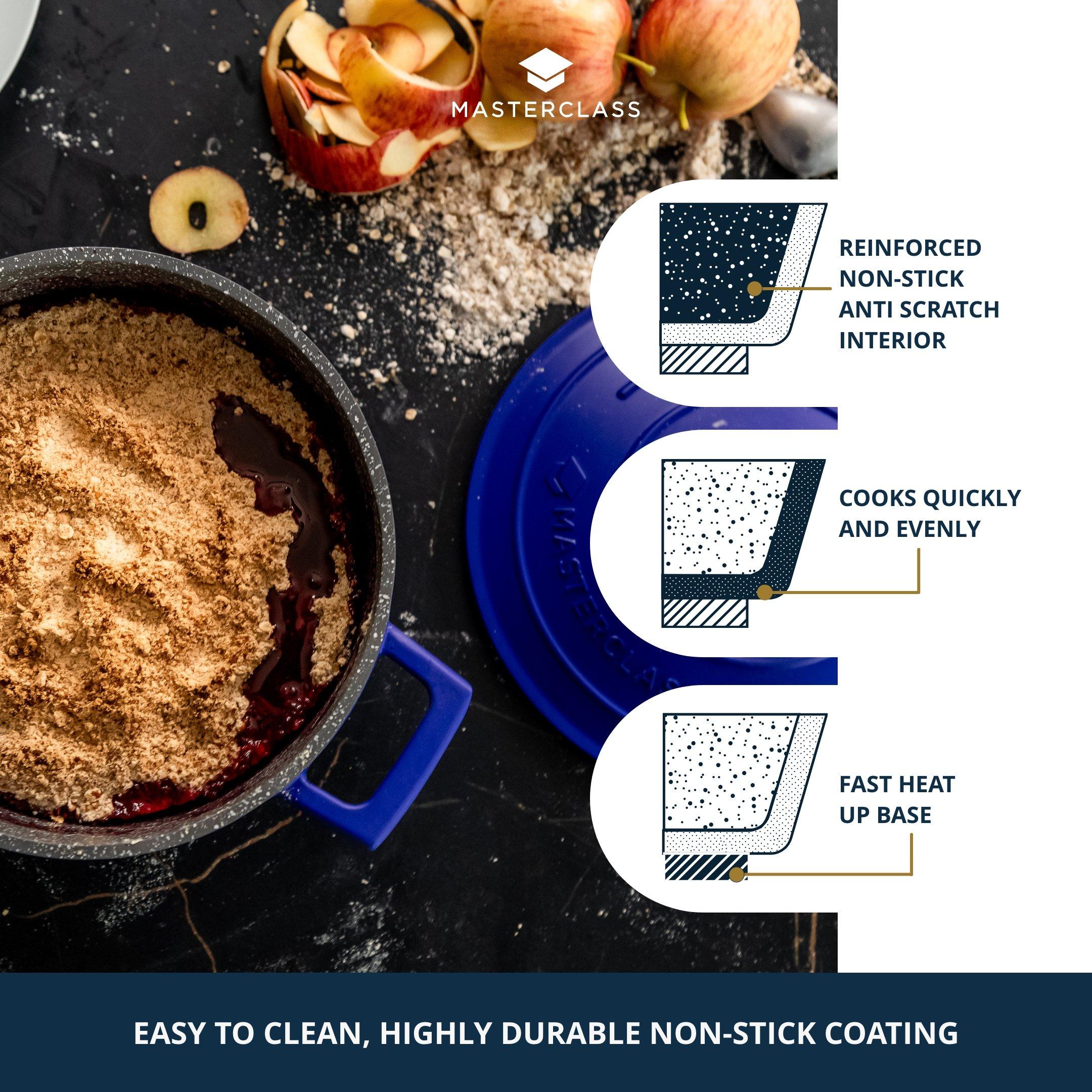 Blue - MasterClass - MasterClass Blue Cast Aluminium Casserole - 6