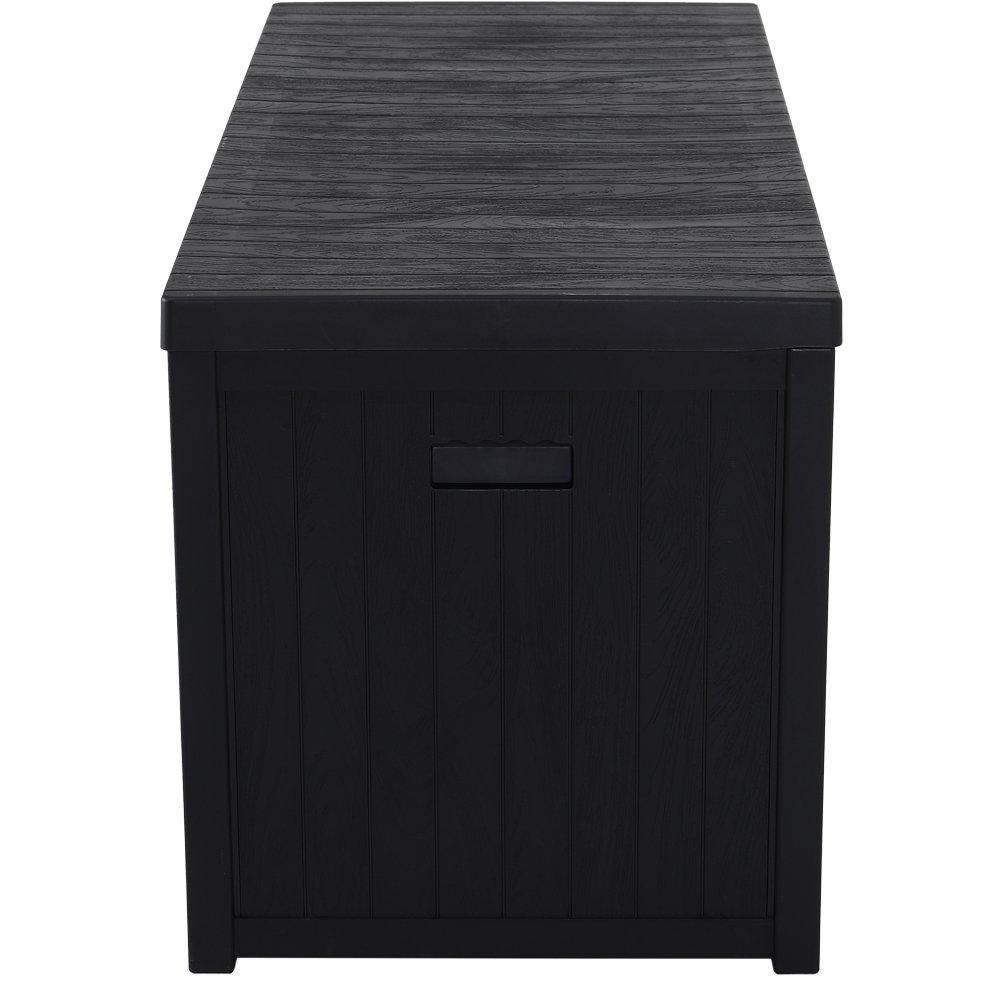 Black - Breeins - Garden Cushion Storage Box Waterproof Black - 5