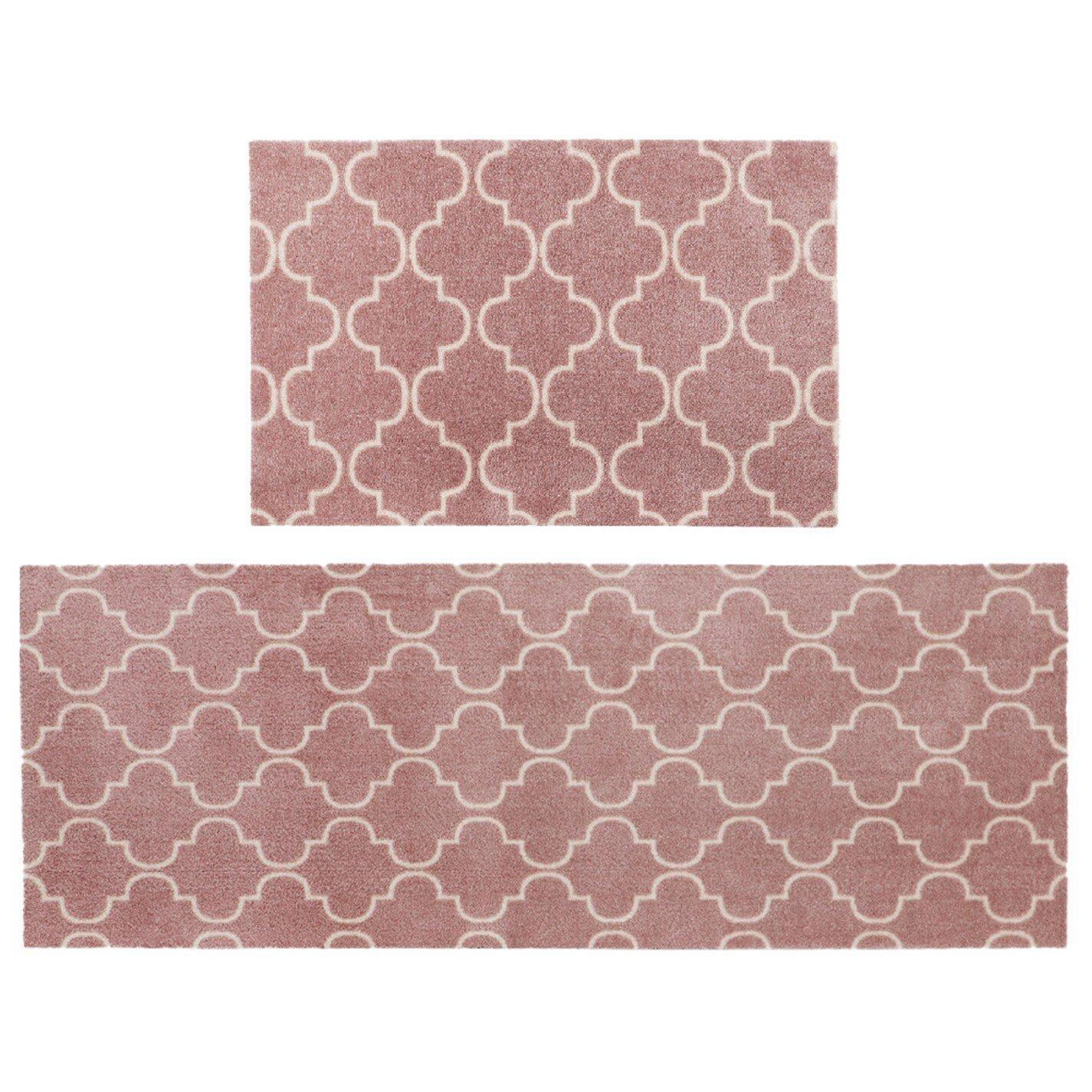 Pink - JVL - Mega Mat and Runner Set - 1