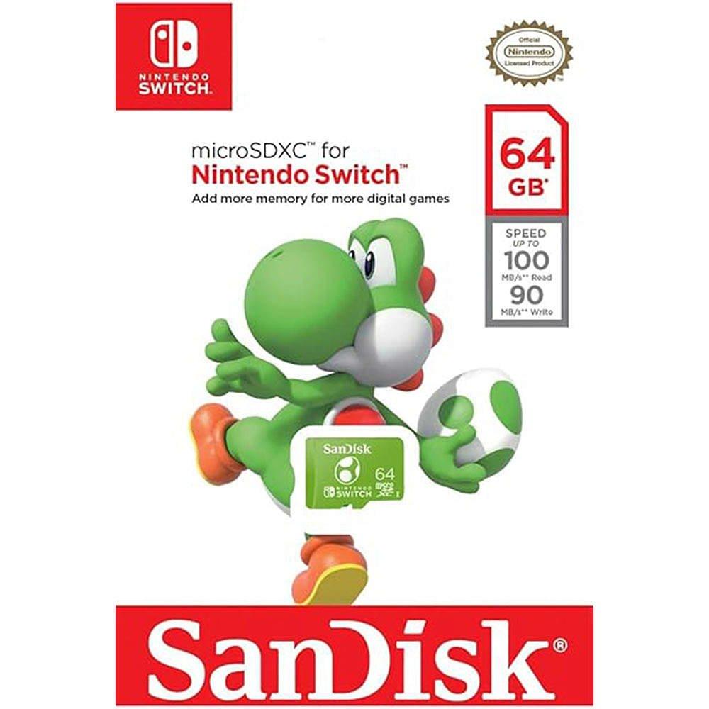 64GB Yoshi - SanDisk - 64GB Nintendo Switch Micro SD - 1