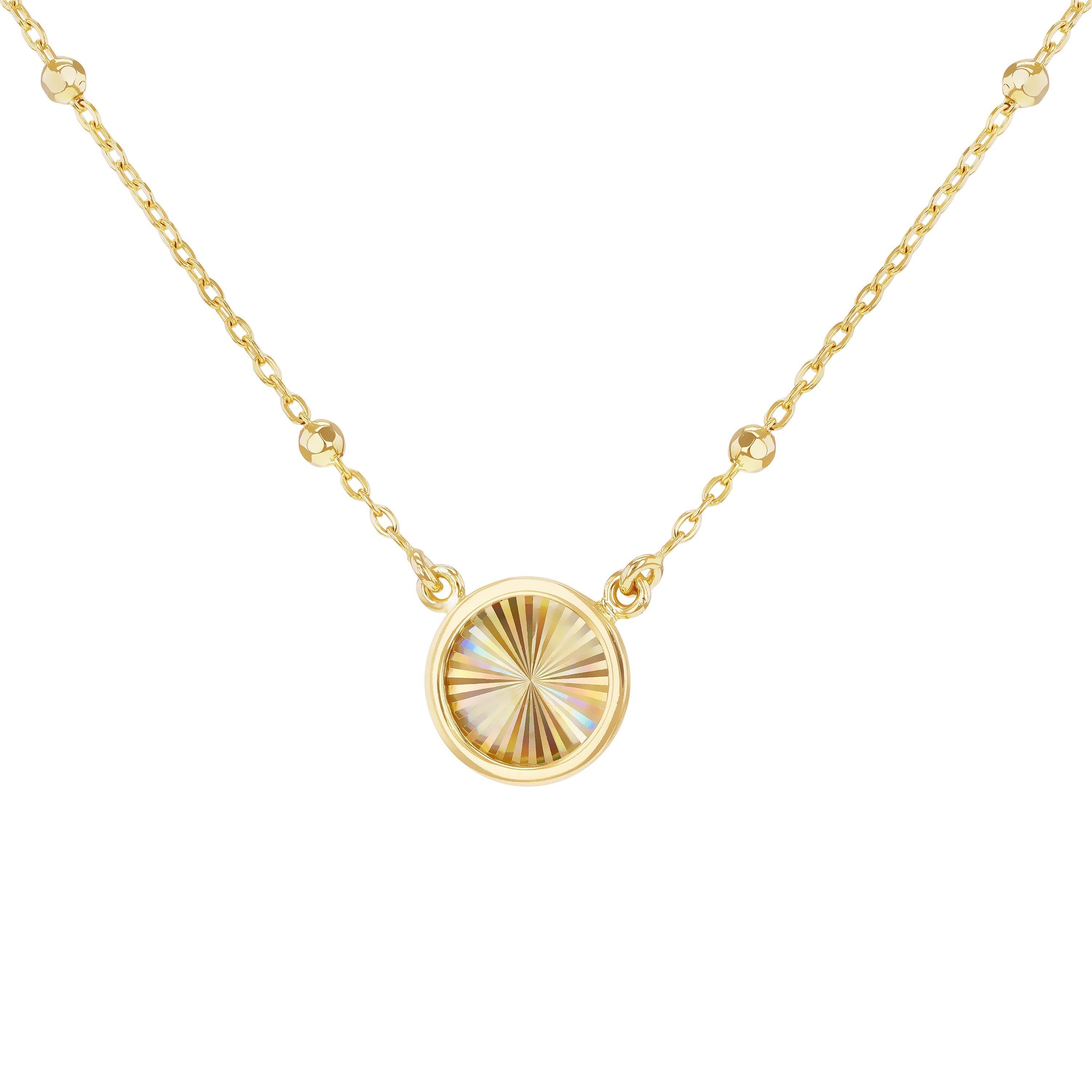 Yellow Gold - Be You - 9ct GoldRainbow Circle Necklace