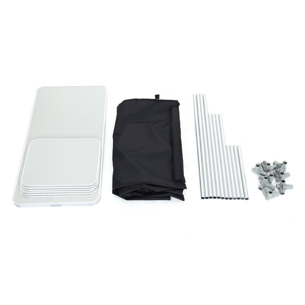 Black - Breeins Camping - Camping Kitchen Table Portable Storage, Black - 7