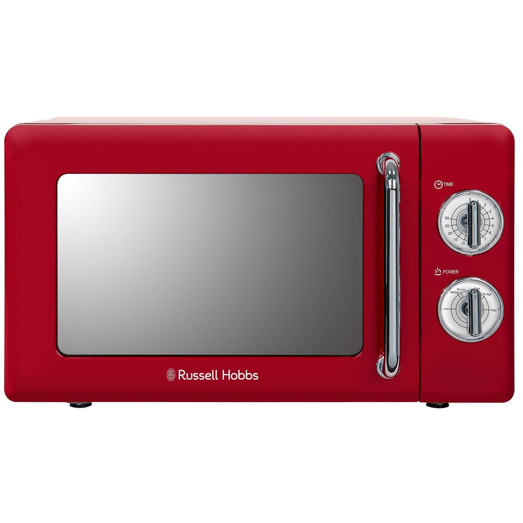 Red - Russell Hobbs - RHRETMM705R-N 700W 17L Retro Red Microwave - 1