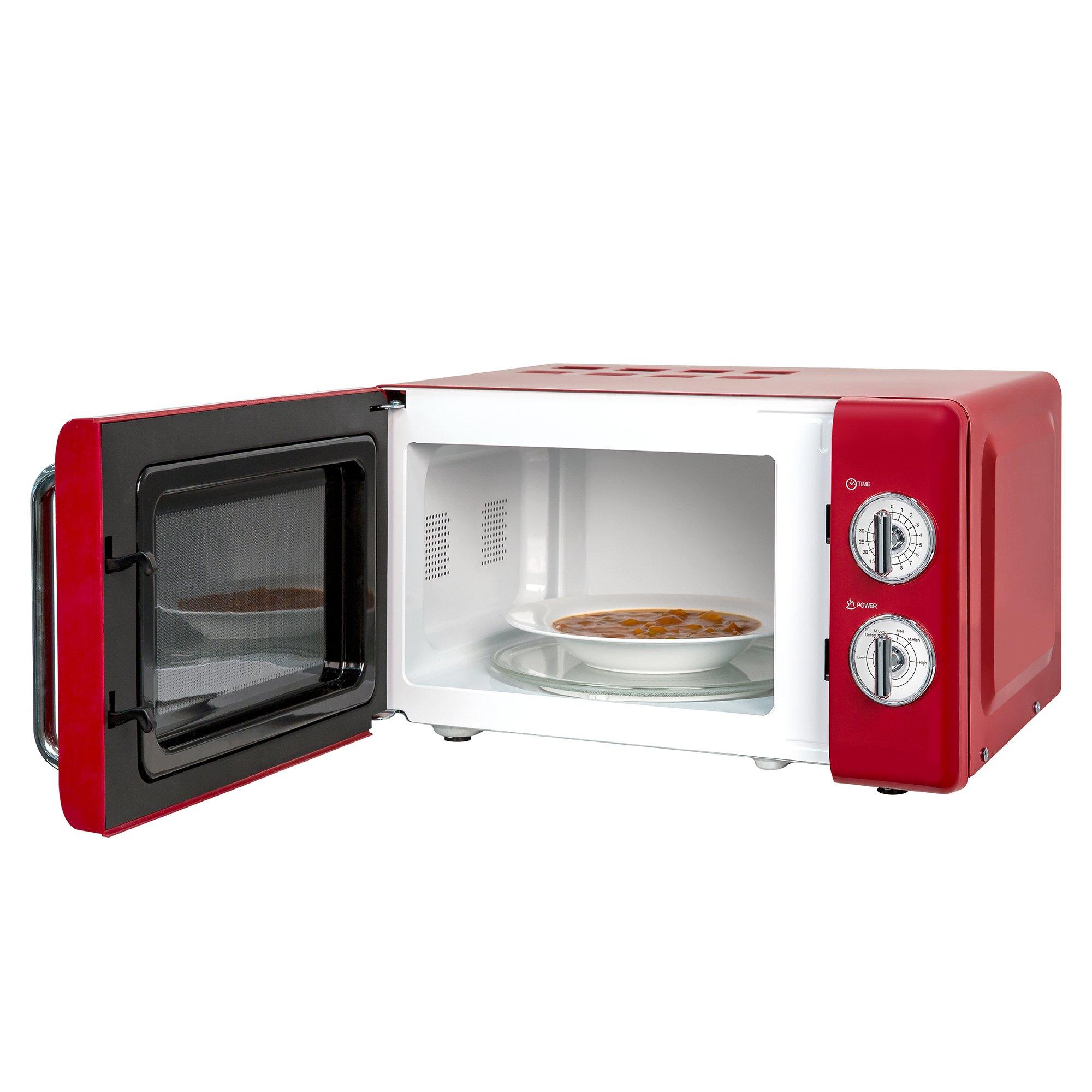 Red - Russell Hobbs - RHRETMM705R-N 700W 17L Retro Red Microwave - 11