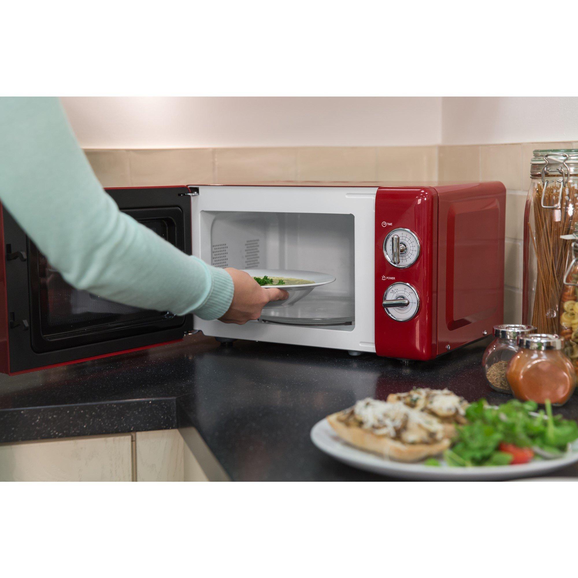 Red - Russell Hobbs - RHRETMM705R-N 700W 17L Retro Red Microwave - 5