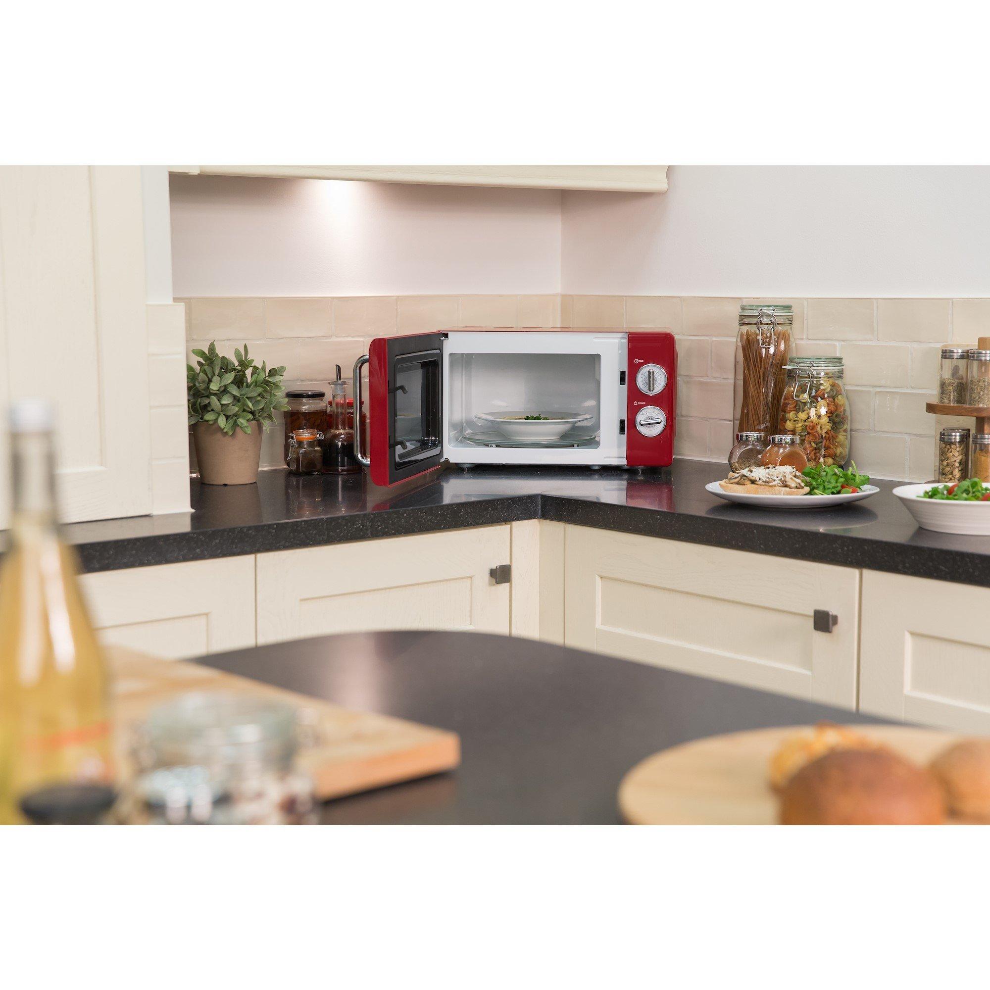 Red - Russell Hobbs - RHRETMM705R-N 700W 17L Retro Red Microwave - 6