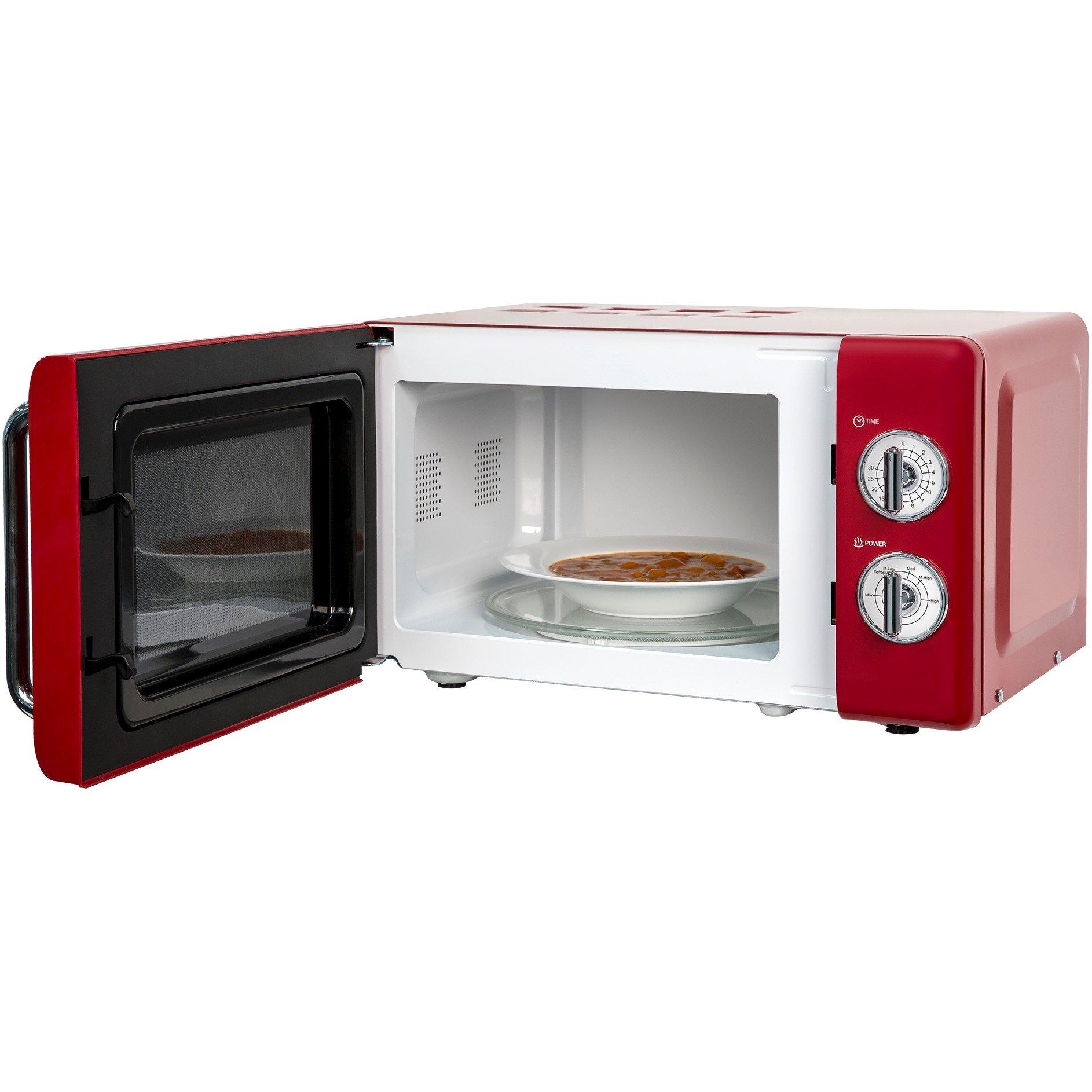 Red - Russell Hobbs - RHRETMM705R-N 700W 17L Retro Red Microwave - 7
