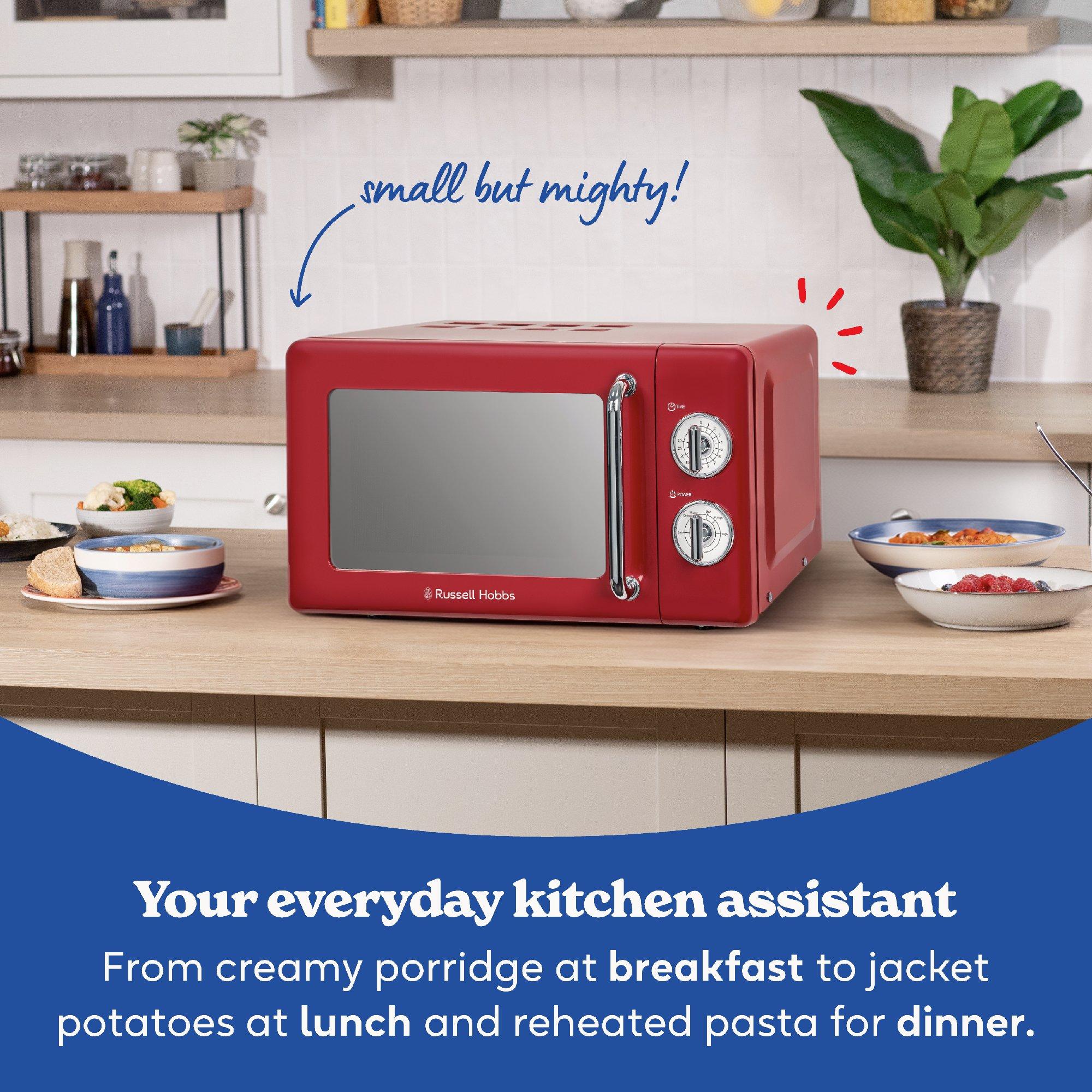 Red - Russell Hobbs - RHRETMM705R-N 700W 17L Retro Red Microwave - 9