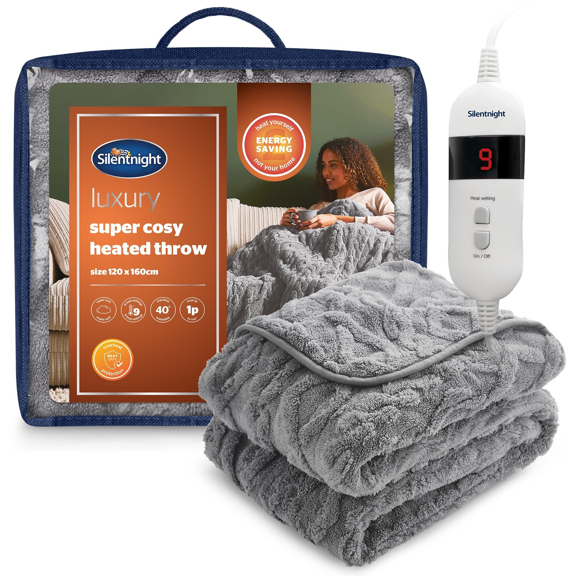Silentnight Luxury Super Cosy Heated Throw - Charcoal - Image 4