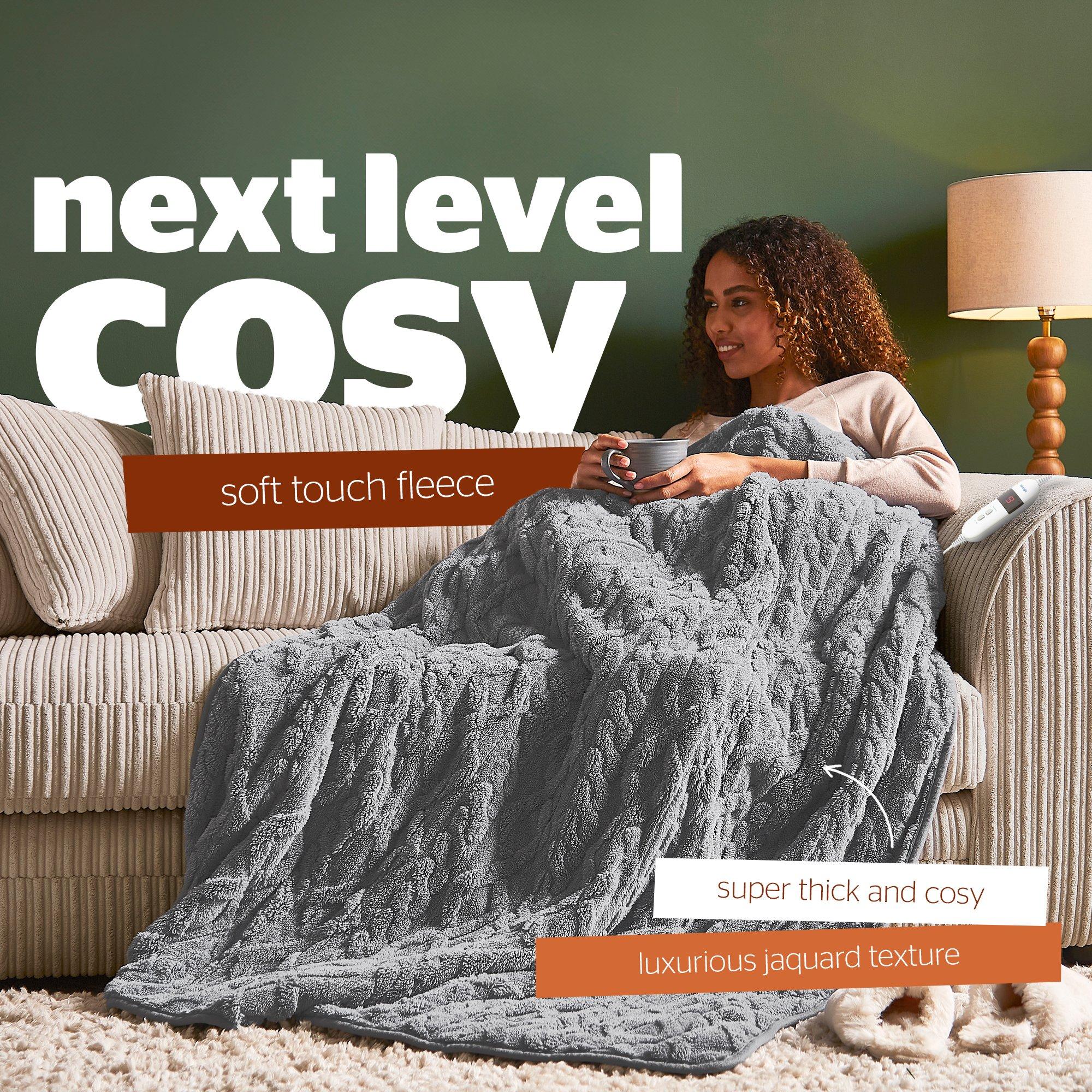 Charcoal - Silentnight - SILENTNIGHT LUXURY SUPER COSY HEATED THROW - 2