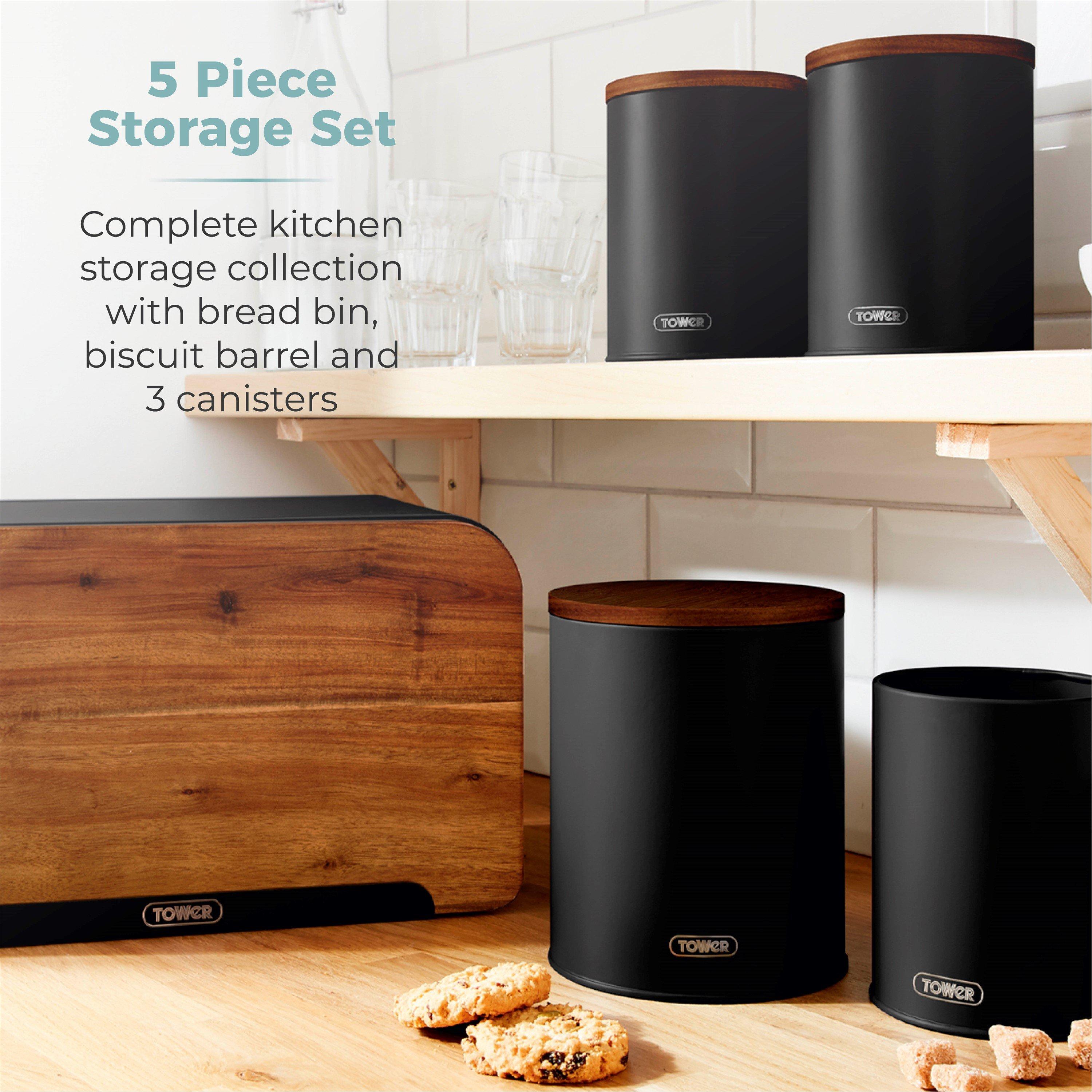 Black - Tower - Scandi 5 Piece Storage Set Black - 3