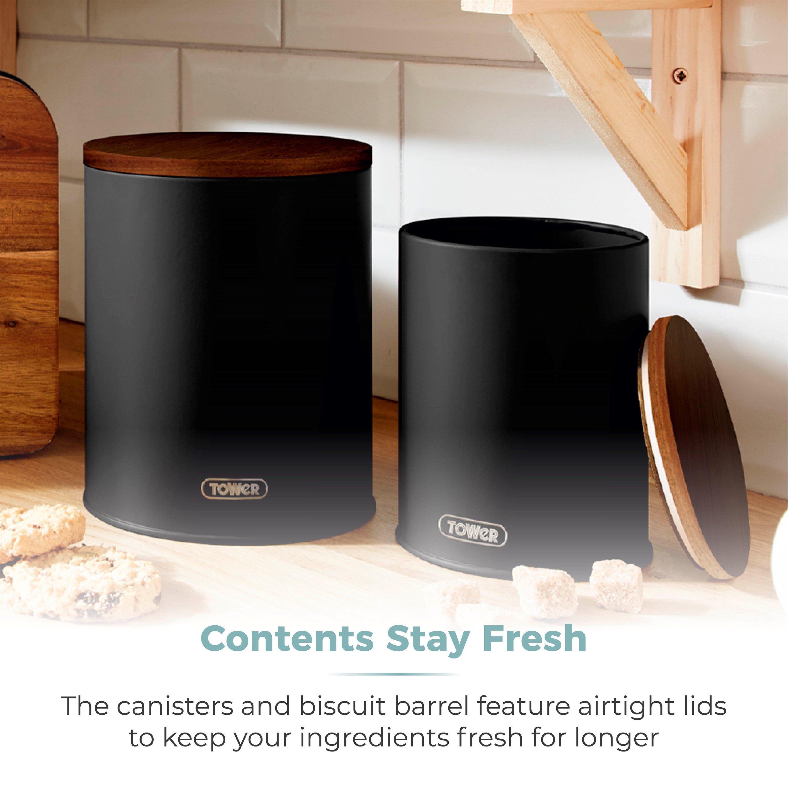 Black - Tower - Scandi 5 Piece Storage Set Black - 5