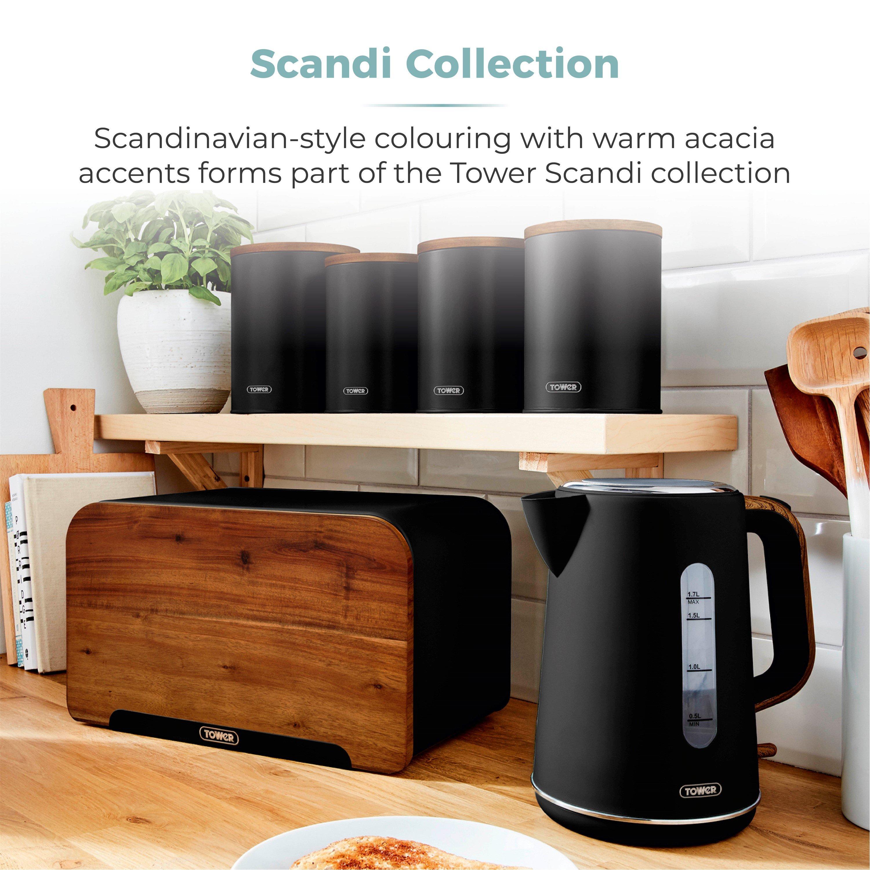 Black - Tower - Scandi 5 Piece Storage Set Black - 8