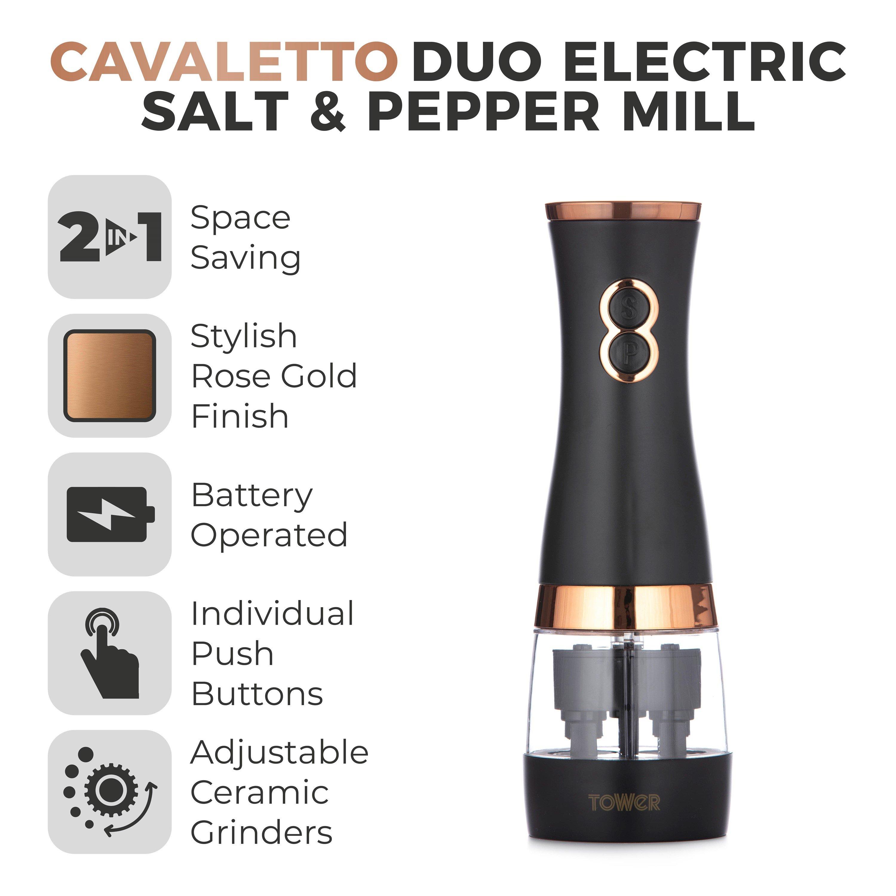 Black - Tower - Cavaletto Duo SP Mill Black and Rose Gold - 2