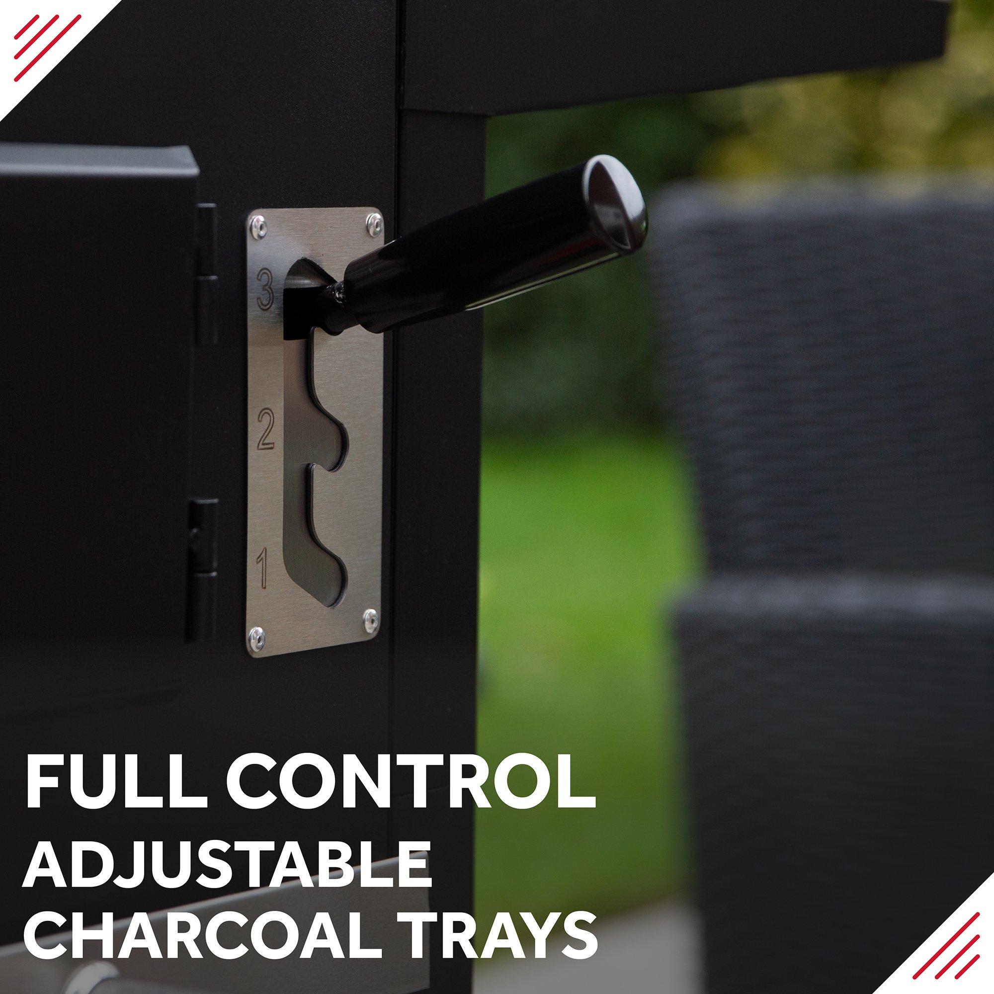 Black - George Foreman - GFCSBBQL Large Charcoal Barbecue - 7