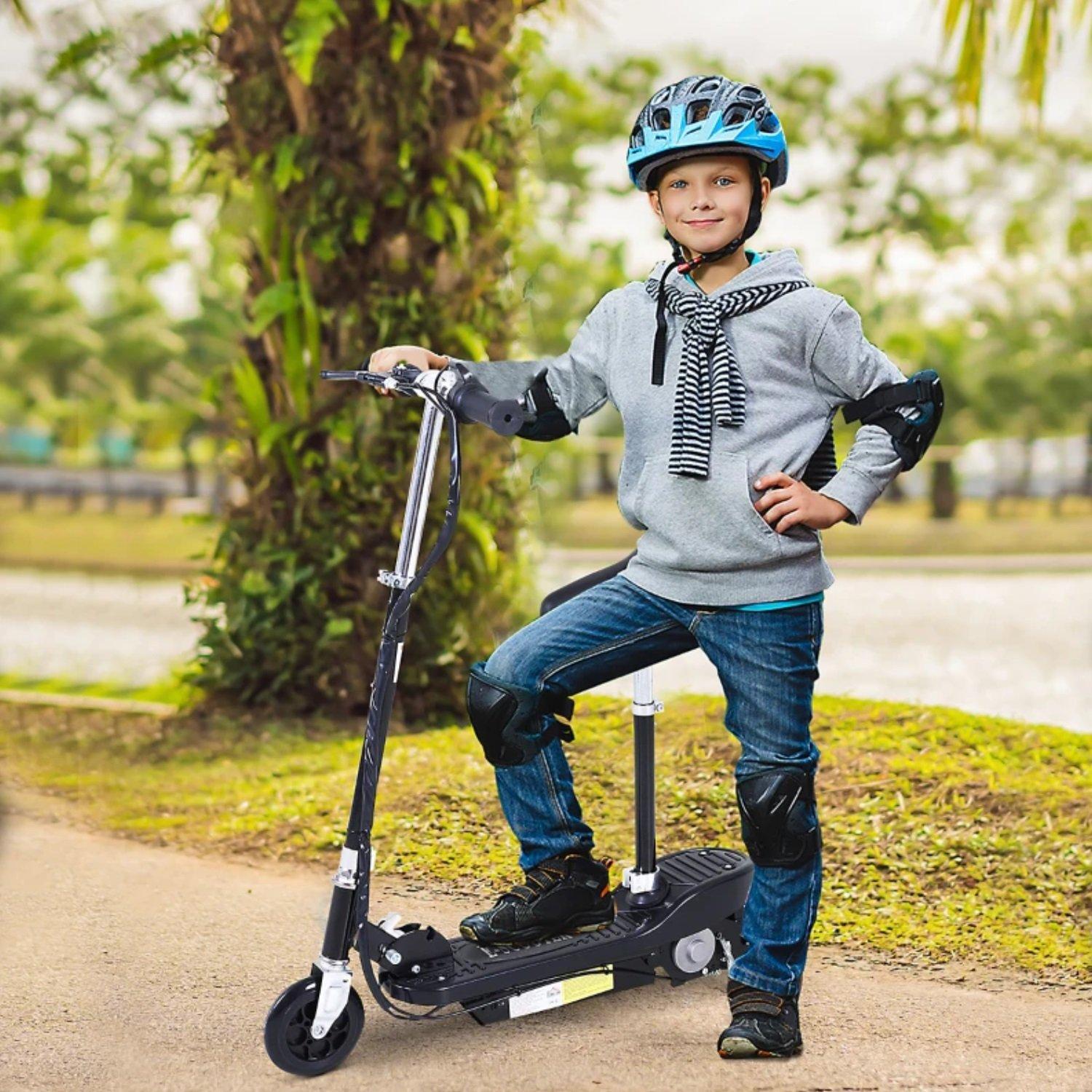 Black - HOMCOM - HOMCOM Foldable Electric 12V Ride On Scooter - 2